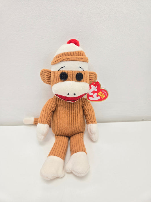 Ty Beanie Baby “Socks” the Brown Sock Monkey (8.5 inch)