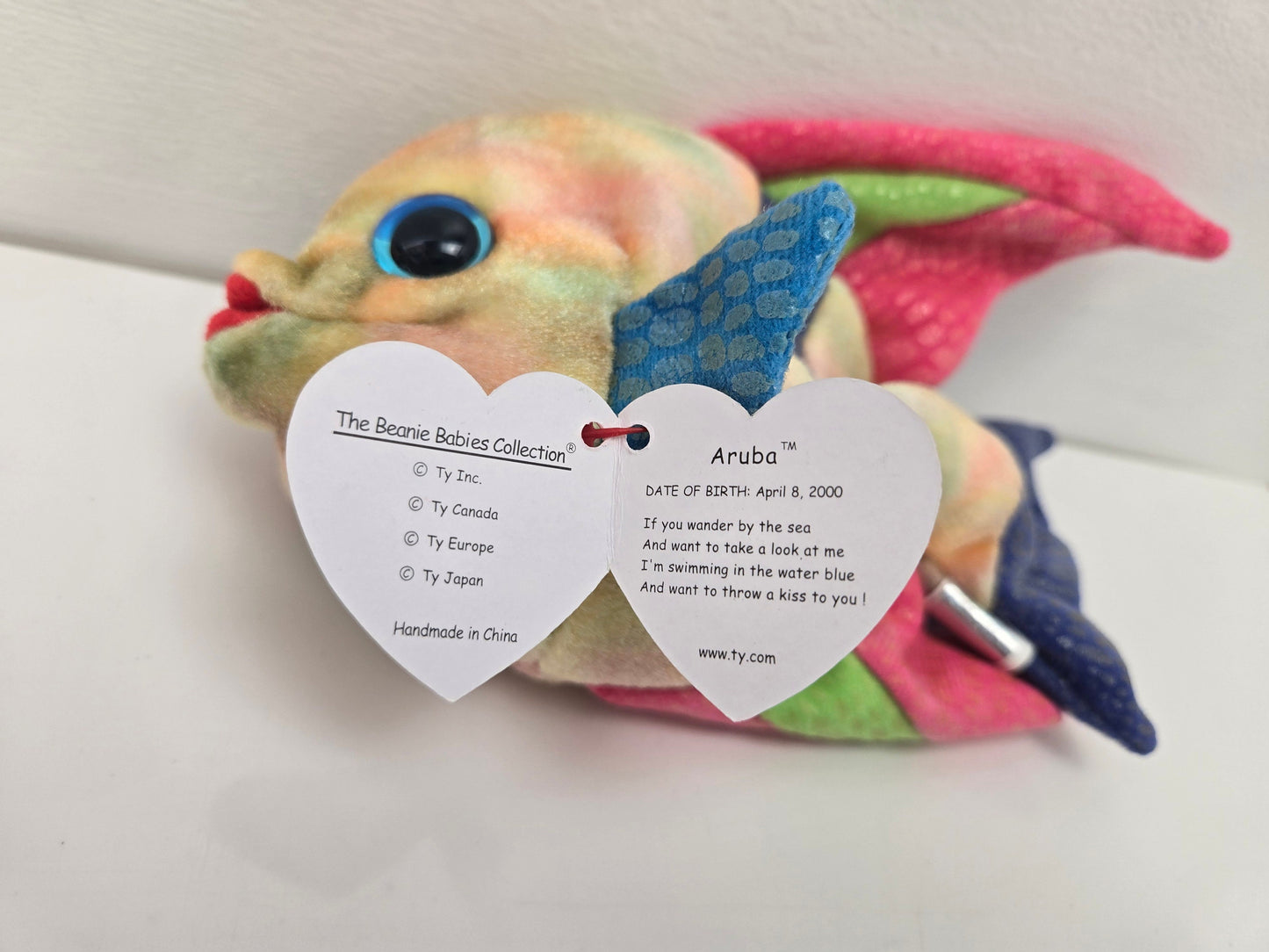 Ty Beanie Baby “Aruba” the Angel Fish (7 inch)