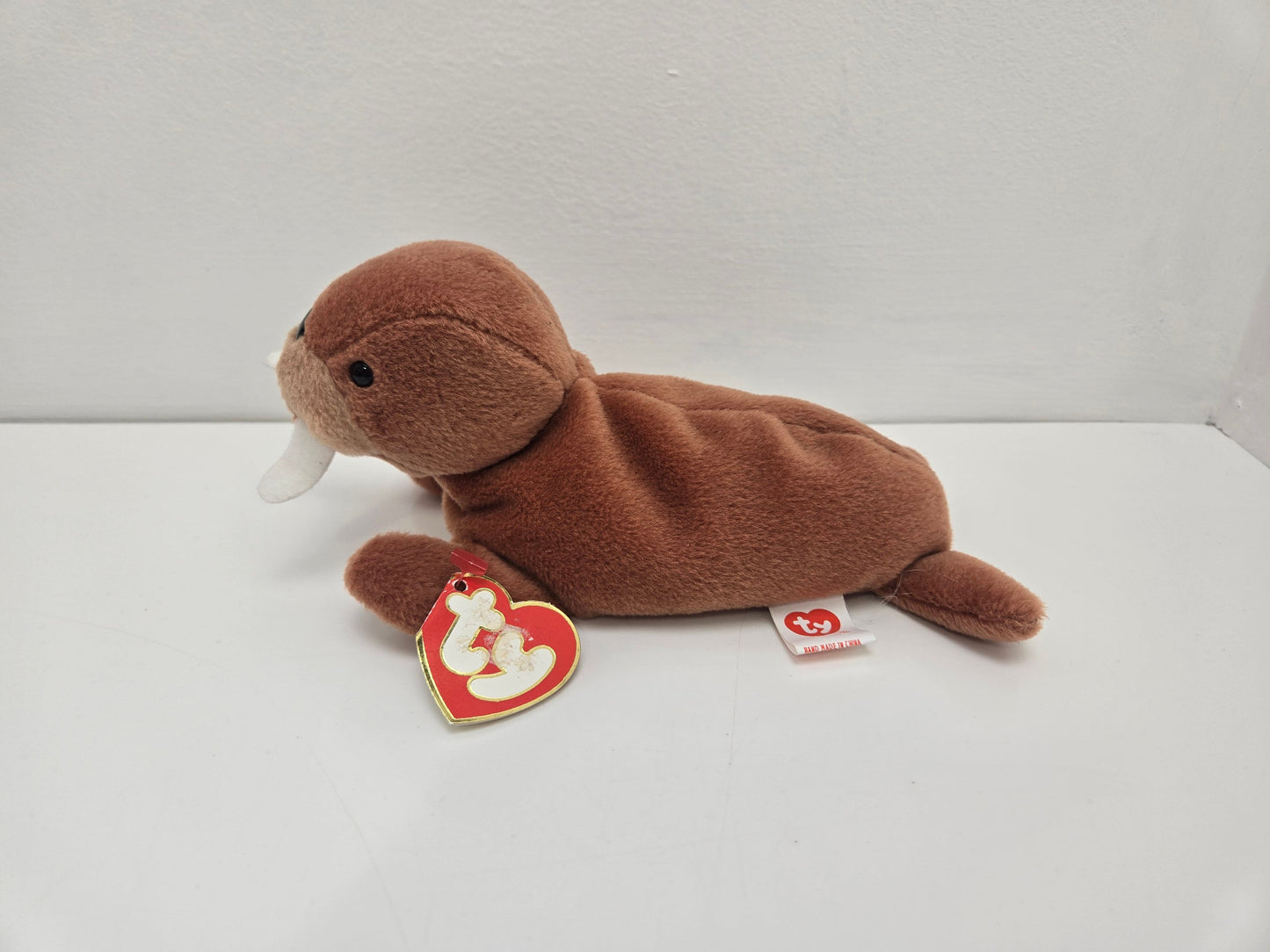 Ty Beanie Baby 3rd Generation “Tusk” the Walrus - Non Mint Hang Tag *Rare* (7.5 inch)