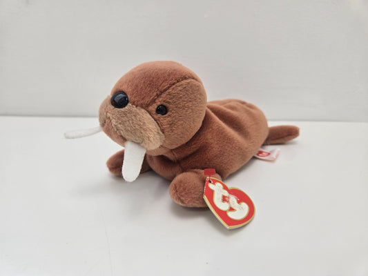 Ty Beanie Baby 3rd Generation “Tusk” the Walrus - Non Mint Hang Tag *Rare* (7.5 inch)