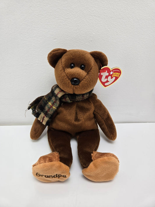 Ty Beanie Baby “Gramps” the Grandpa Bear - Internet Exclusive (8.5 inch)