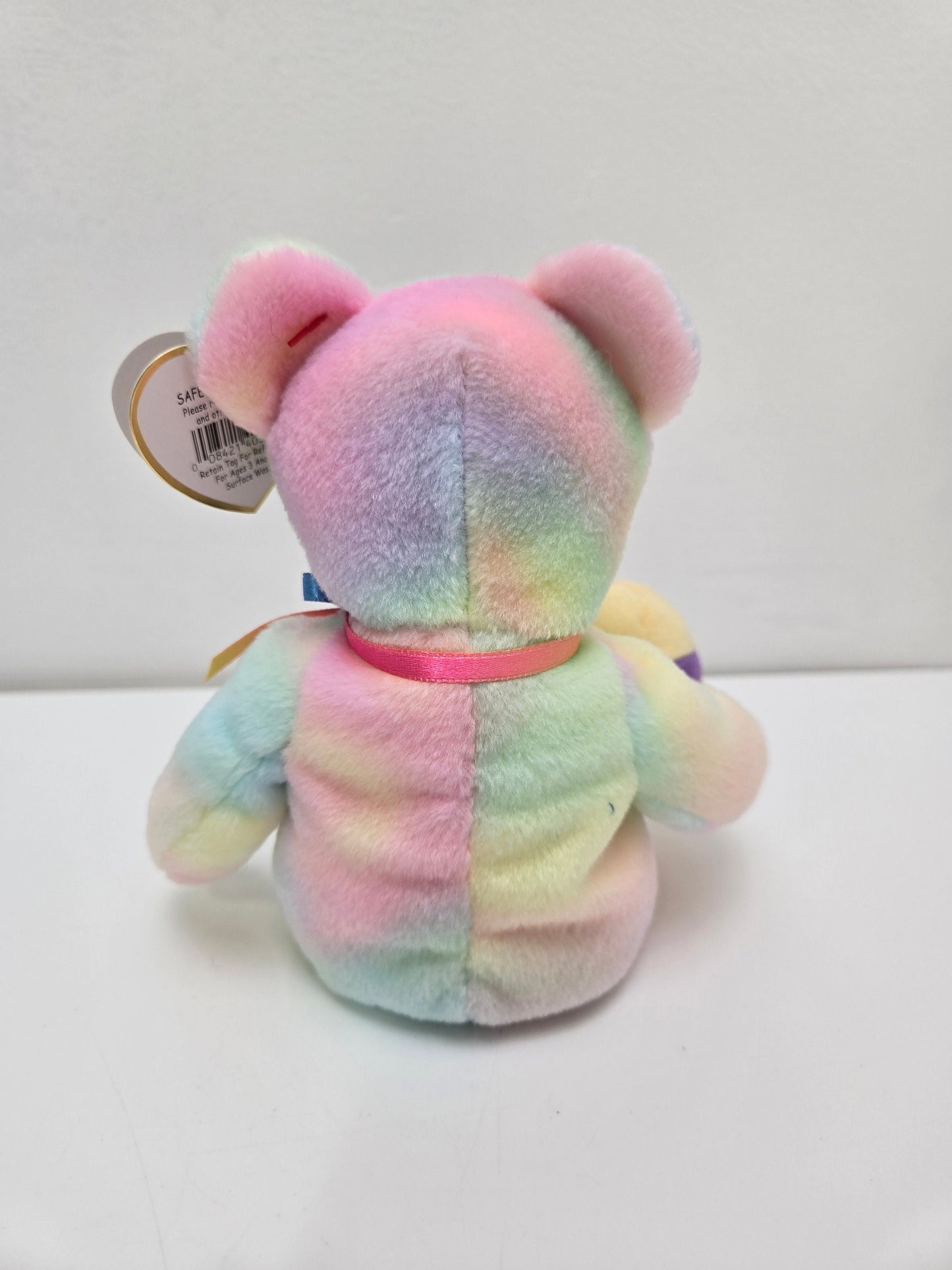 Ty Beanie Baby “Eggs” the Tie Dye Easter Bear Holding an Easter Egg! (8.5 inch)