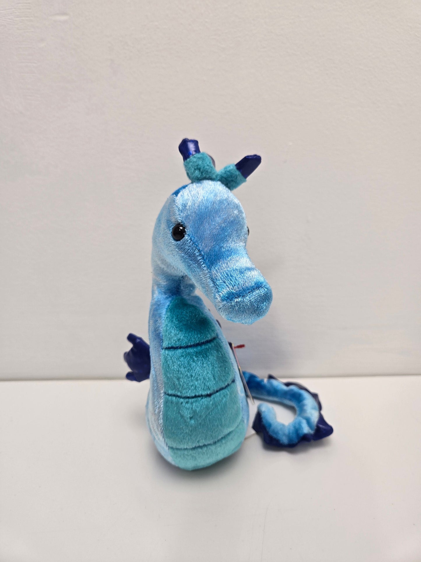 Ty Beanie Baby “Trident” the Blue Seahorse - Beanie Baby of the Month! (7 inch)