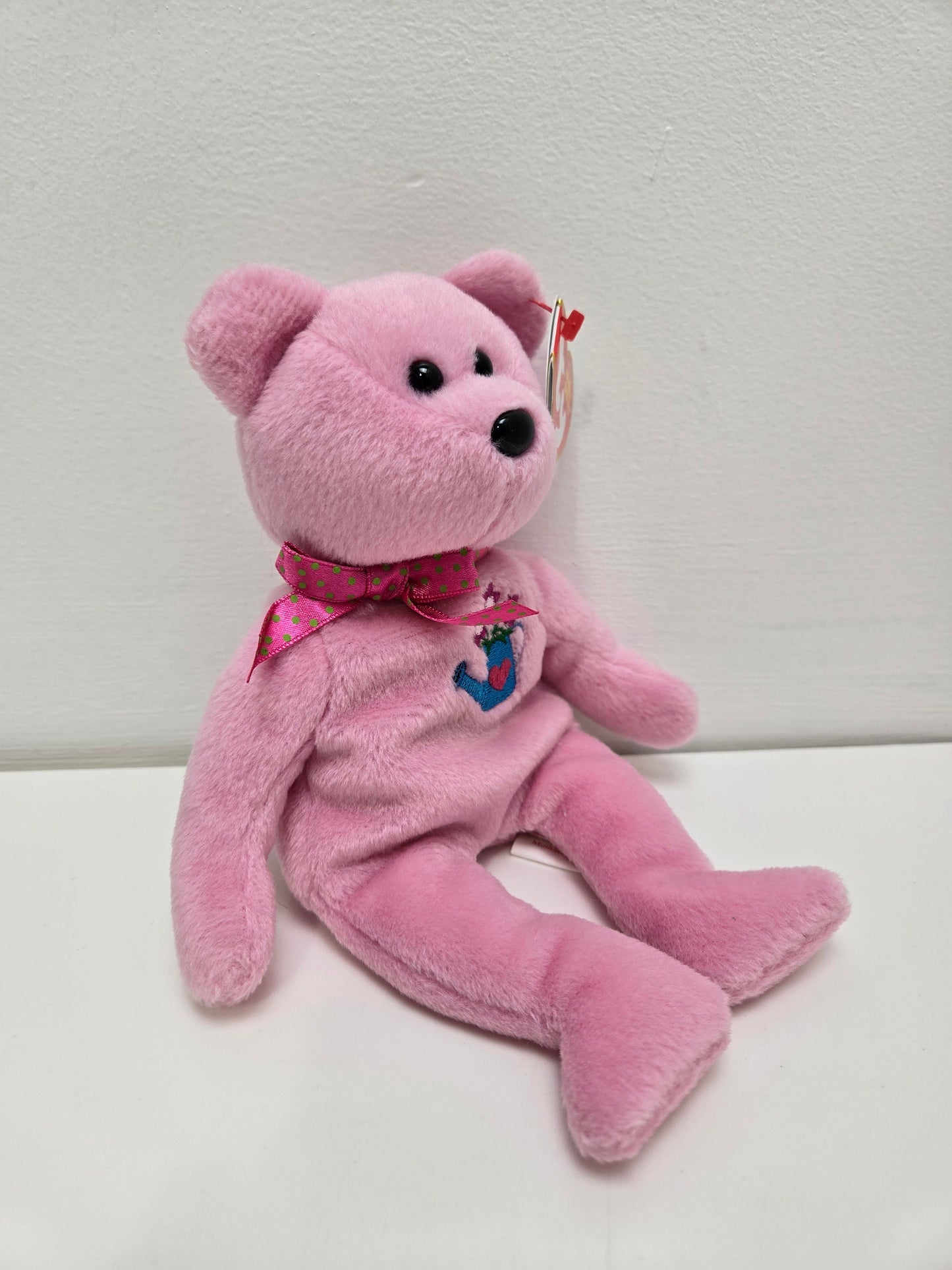 Ty Beanie Baby “Mothering” the Pink Bear with Watering Can on Chest - Hallmark Exclusive (8.5 inch)