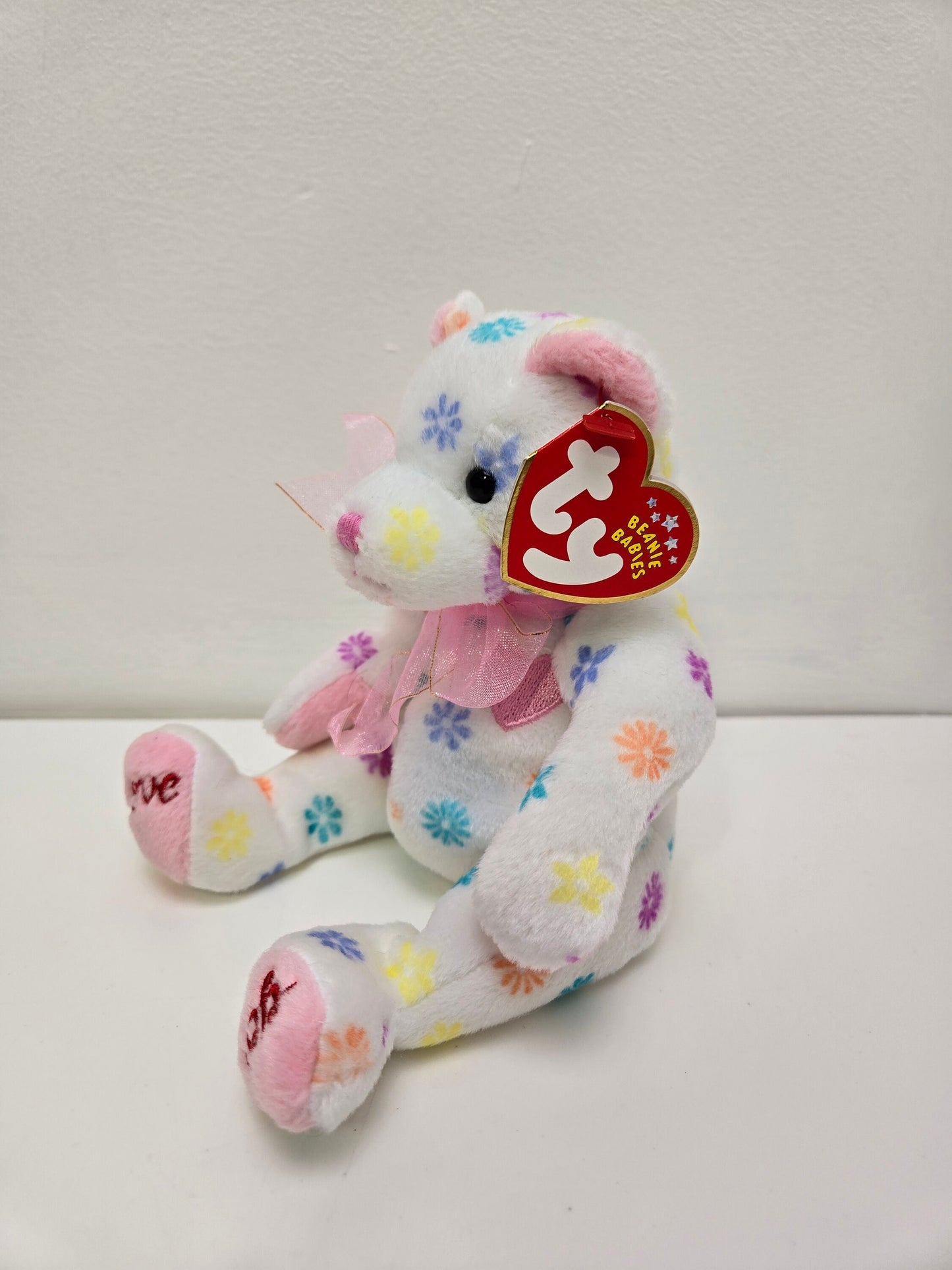 Ty Beanie Baby “Mom-E” The Gift for Mom / Appreciation Gift with I LOVE YOU written on feet (7.5 inch)