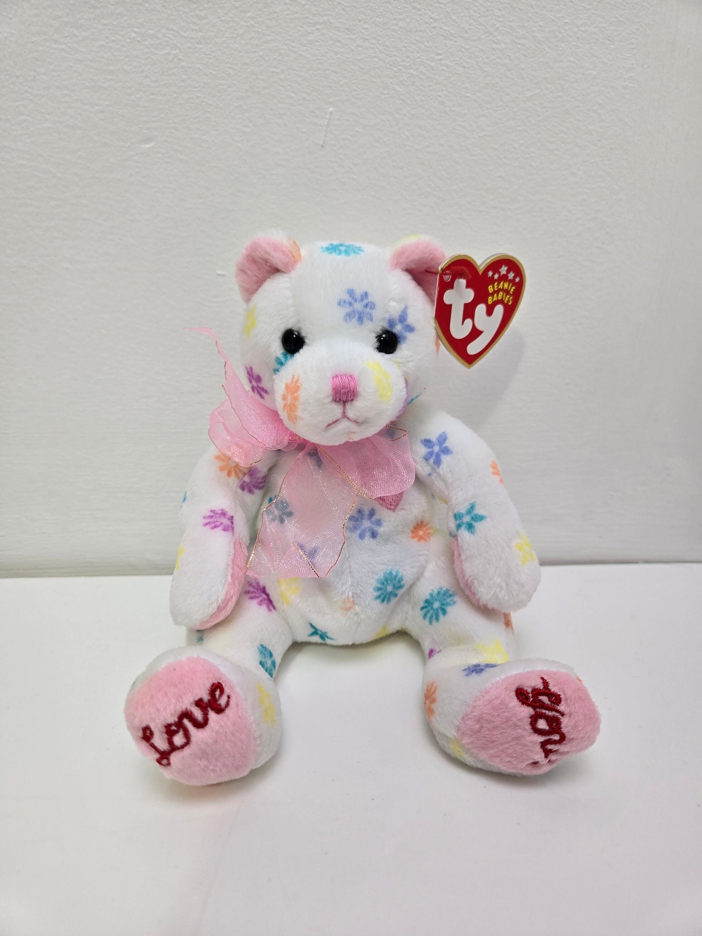 Ty Beanie Baby “Mom-E” The Gift for Mom / Appreciation Gift with I LOVE YOU written on feet (7.5 inch)