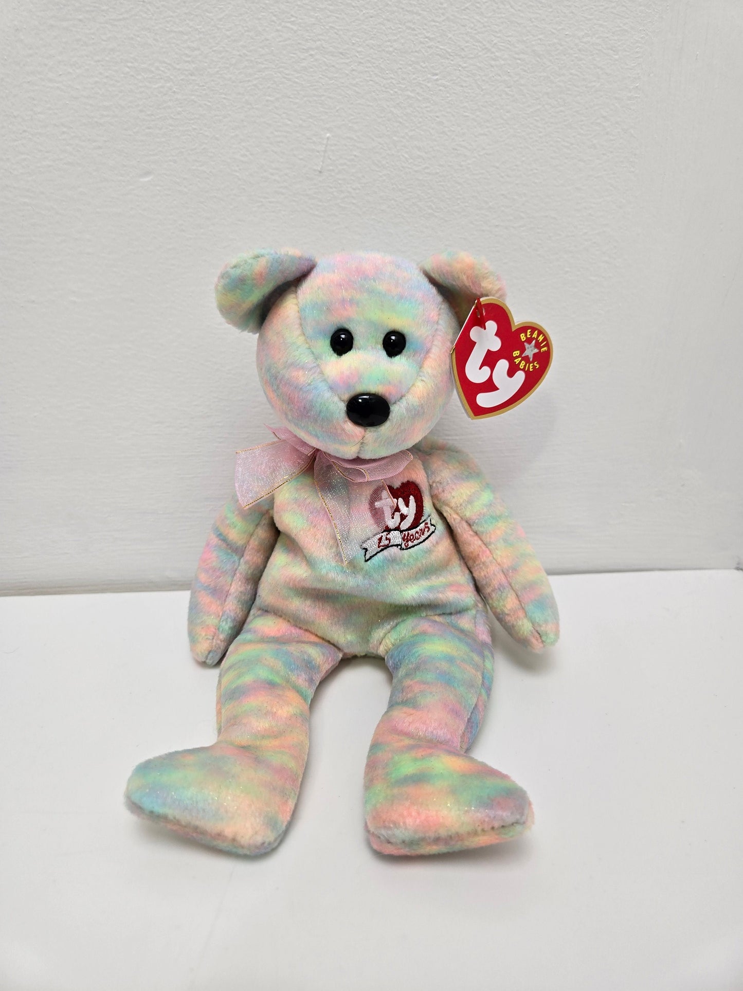 Ty Beanie Baby “Celebrate” the Tie-Dye Bear - 15th Anniversary Bear (8.5 inch)