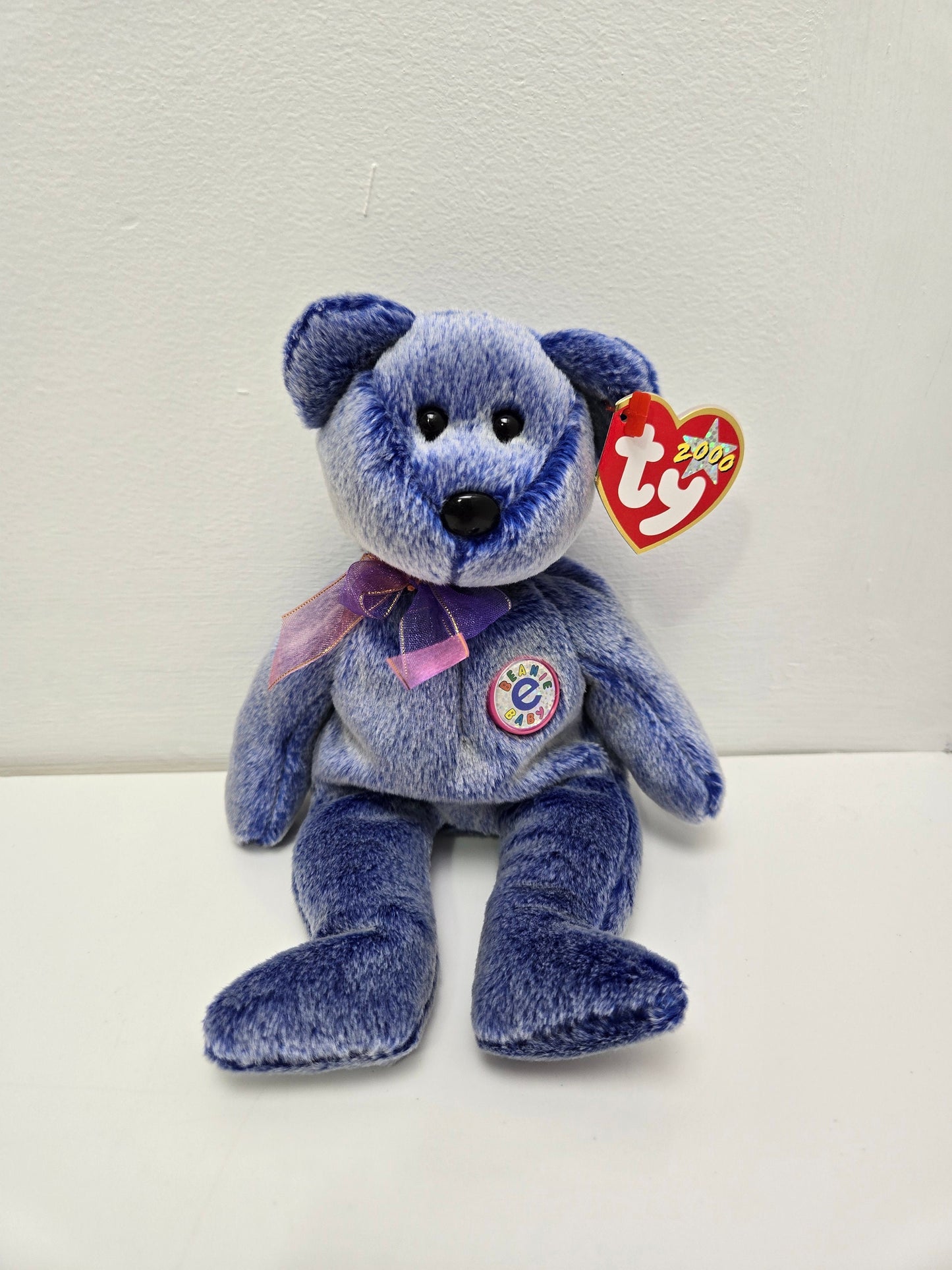 Ty Beanie Baby “Periwinkle” the E-Bear (8.5 inch)