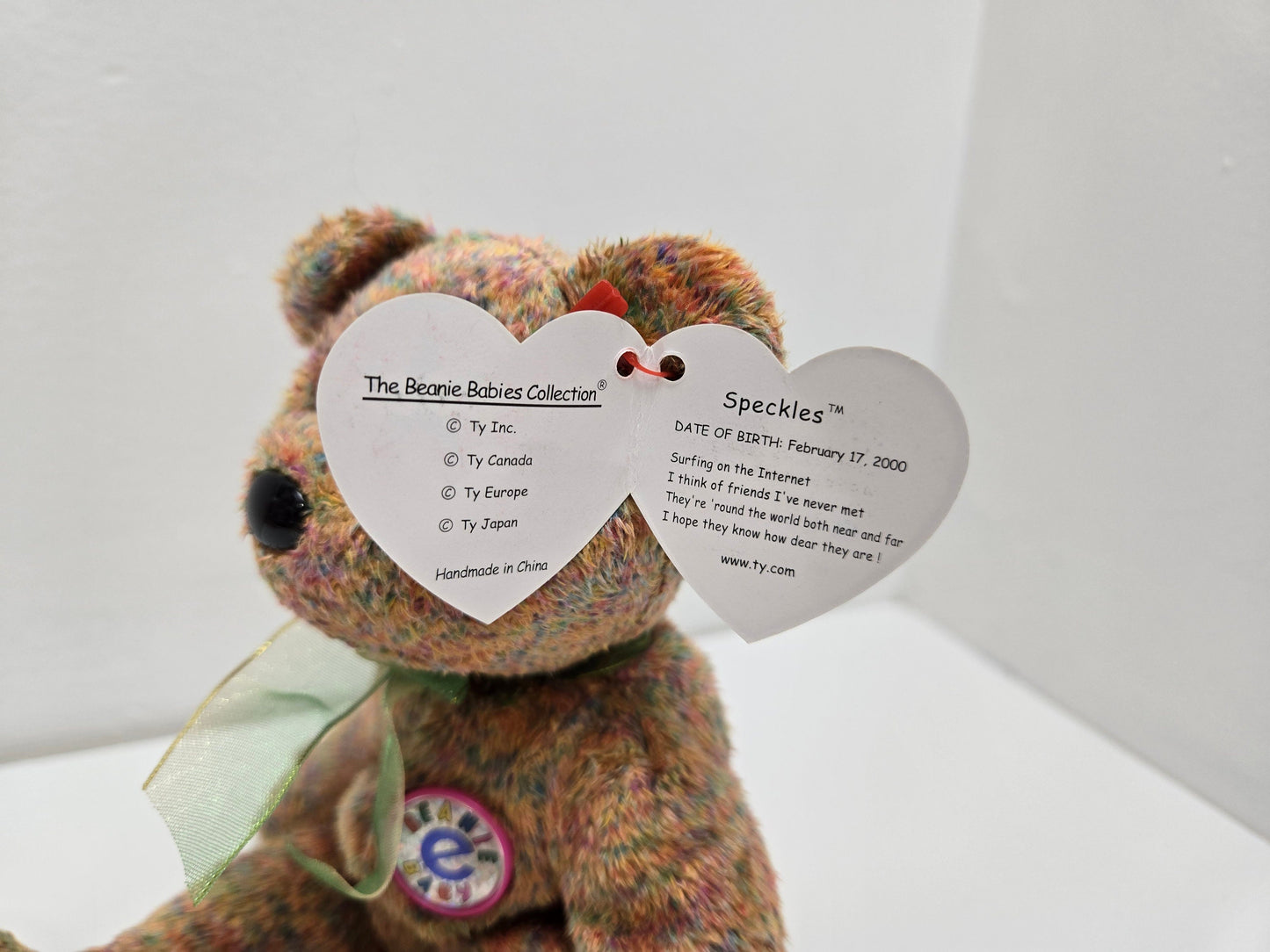 Ty Beanie Baby ”Speckles” the E Bear - Internet Exclusive (8.5 inch)