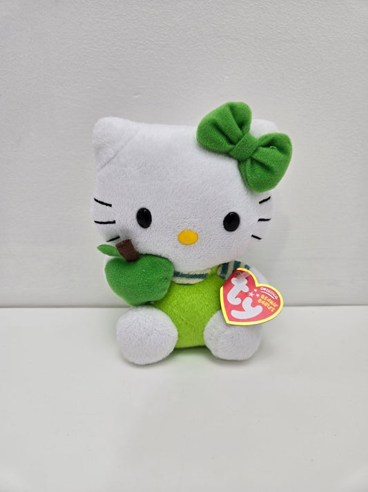 TY Beanie Baby Vintage “Hello Kitty” the Hello Kitty Plush with Green Apple  (5.5 inch)