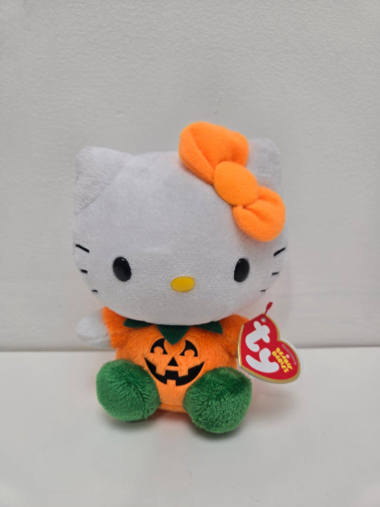 TY Beanie Baby Vintage “Hello Kitty” the Orange and Green Halloween Pumpkin! (6 inch)