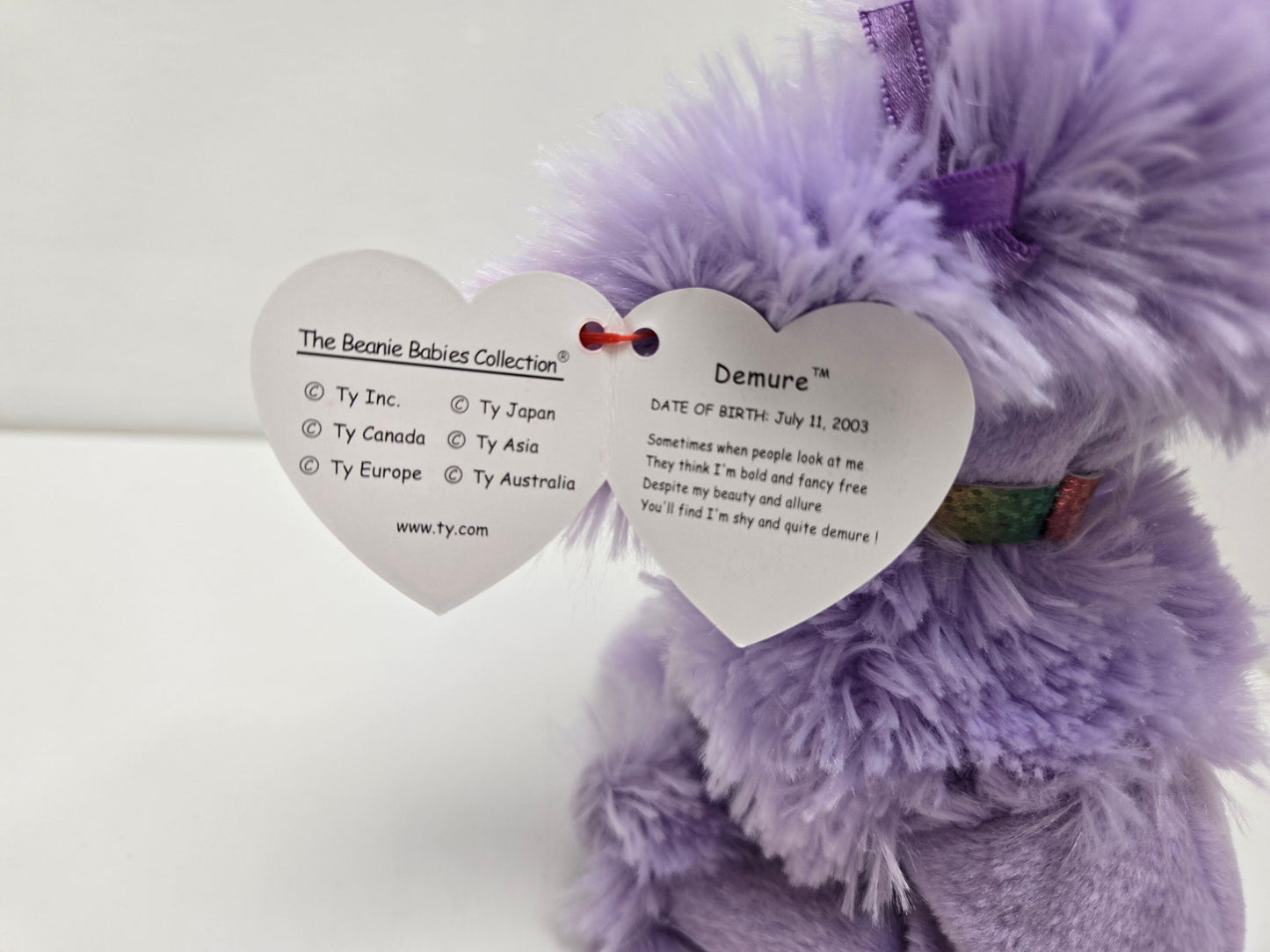 Ty Beanie Baby “Demure” the Purple Poodle! (5.5 inch)