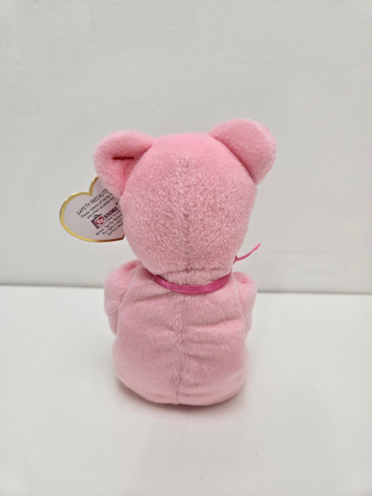 Ty Beanie Baby “Mom-e” the Pink Mothers Day / Gift for Mom Bear holding a pink rose! (8.5 inch)