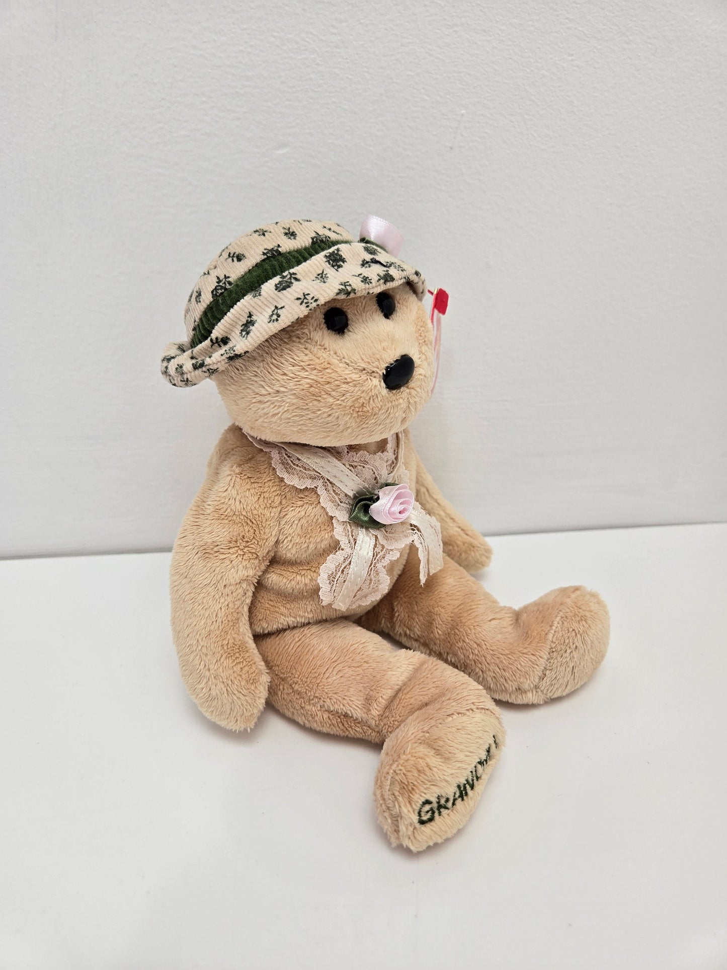 Ty Beanie Baby “Nana” the Adorable Bear with Grandma on foot - Internet Exclusive (8.5 inch)