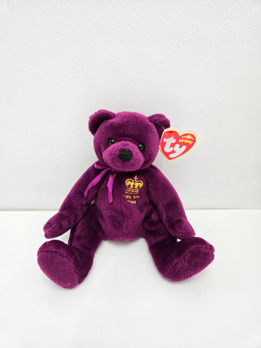 Ty Beanie Baby “Majestic” the Bear - UK Exclusive *Rare* - Honouring the Queen’s 80th Birthday (7.5 inch)