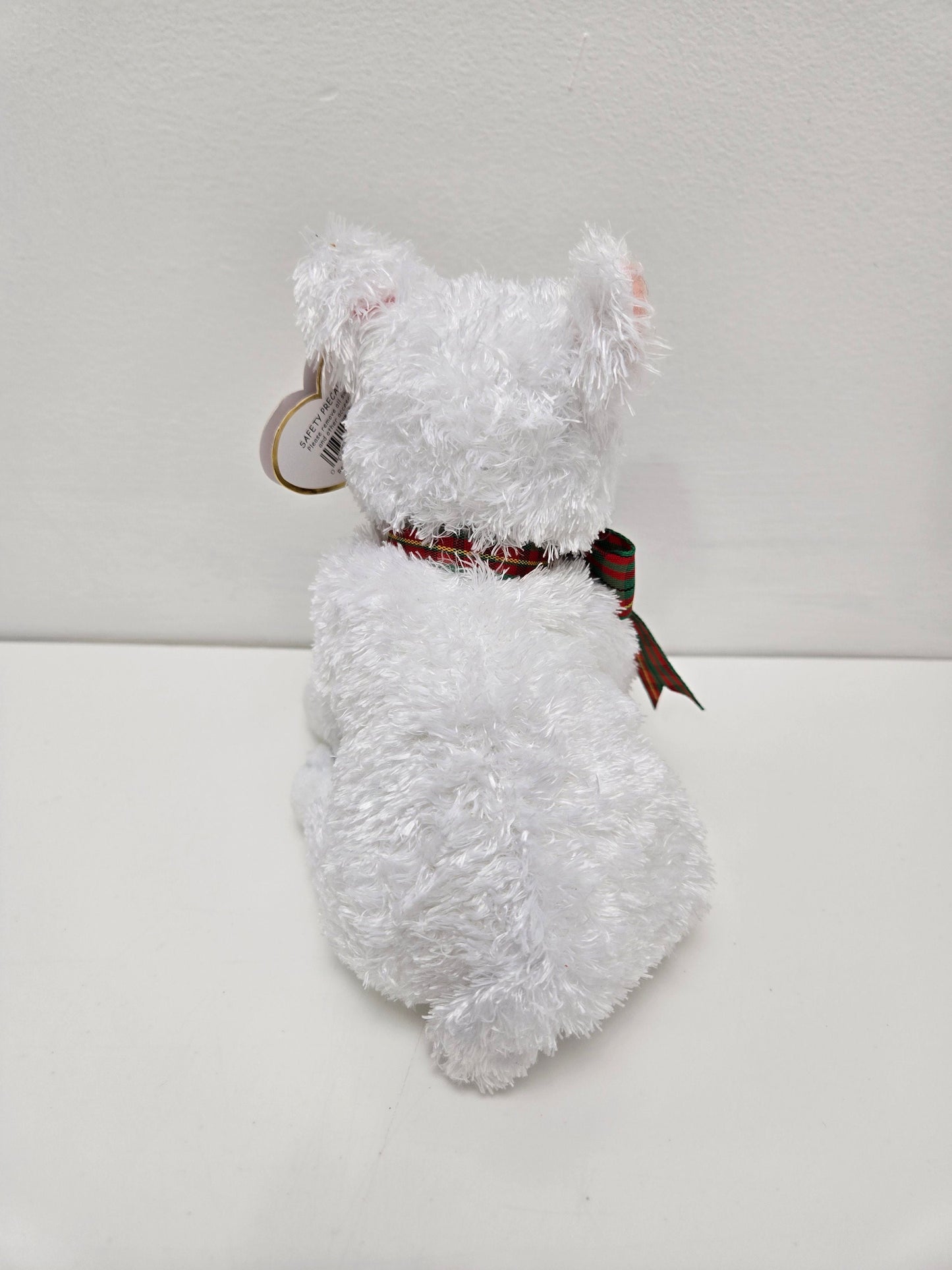 Ty Beanie Baby “Kirby” the West Highland Terrier Dog with Plaid Scarf! (5.5 inch)