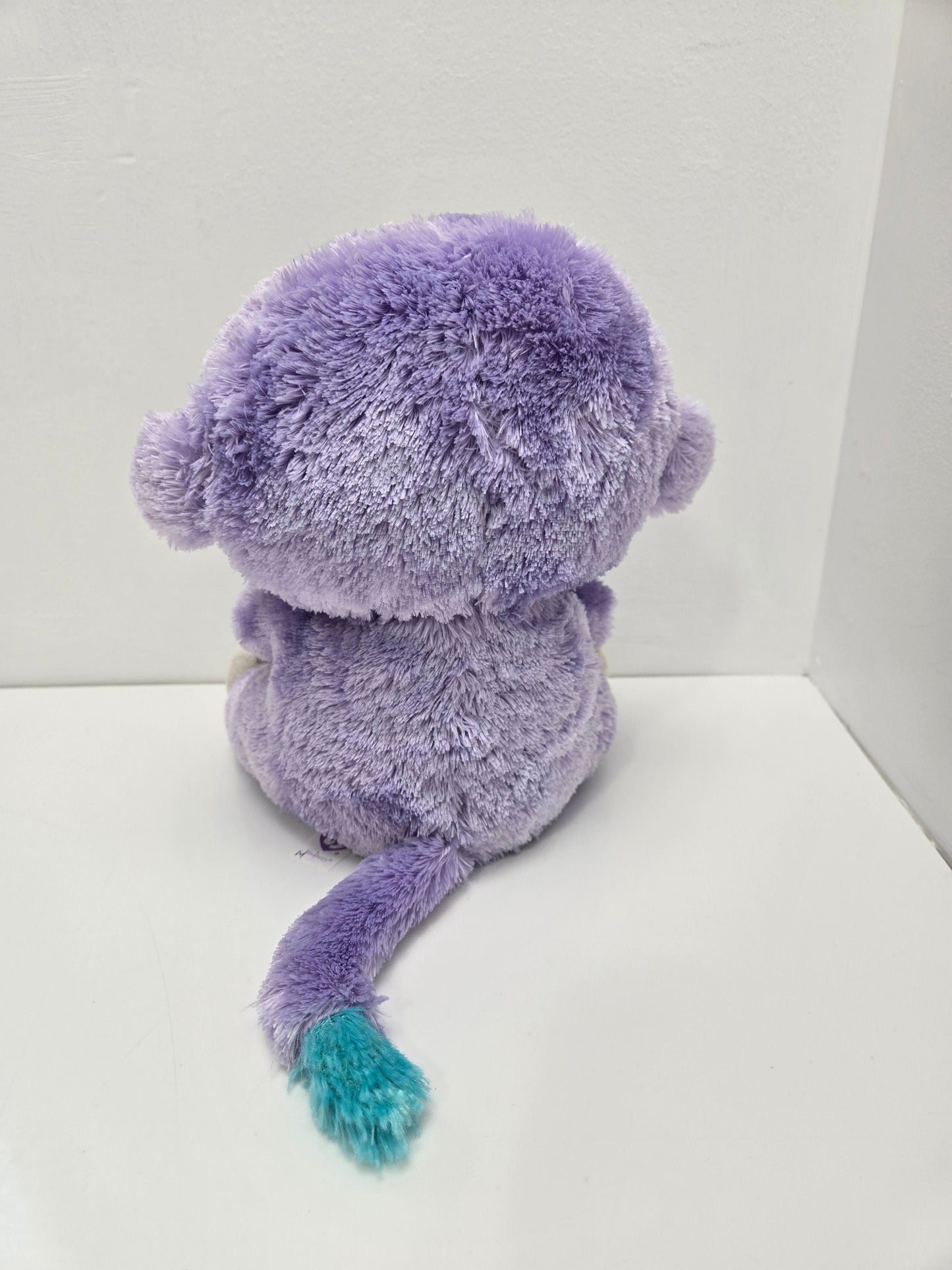 Ty Beanie Boo “Blueberry” the Monkey - Solid Eyes No Tags (Larger 9 inch)