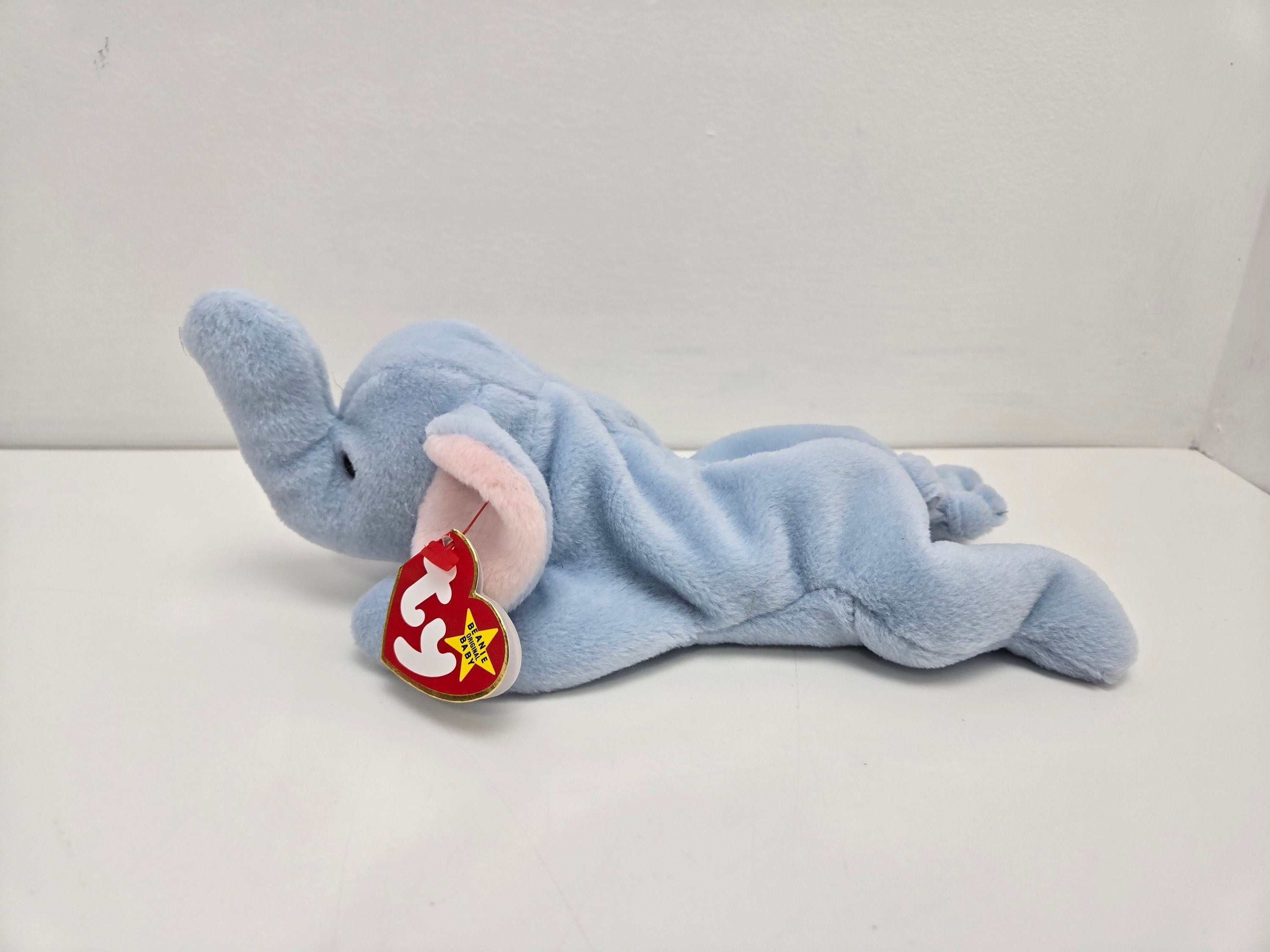 Light blue elephant beanie baby online