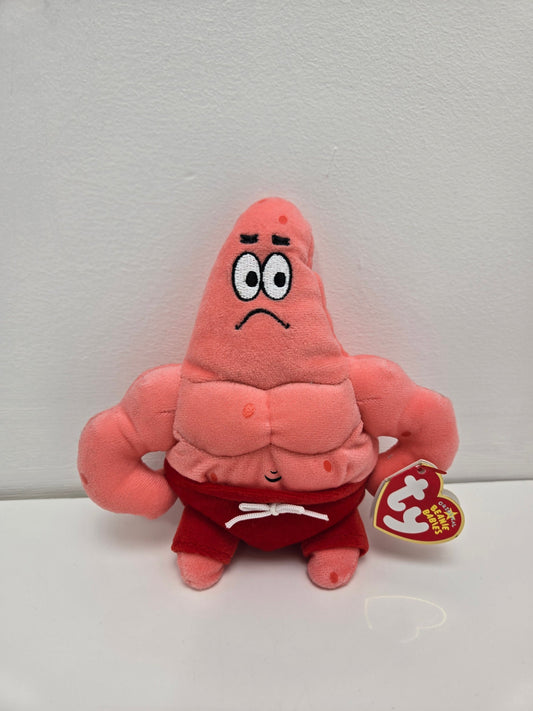 Ty Beanie Baby “Muscle Man Star” the Patrick  from SpongeBob SquarePants (7 inch)