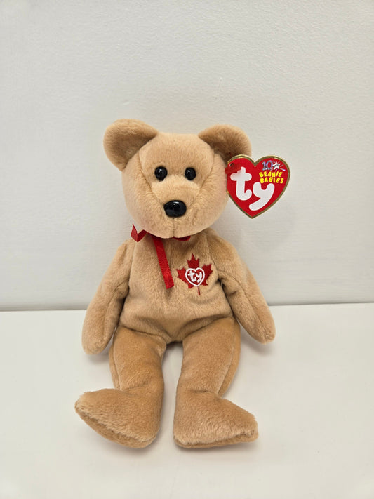 Ty Beanie Baby “True” the Canadian Bear with Maple Leaf on Chest - Canada Exclusive (8.5 inch)