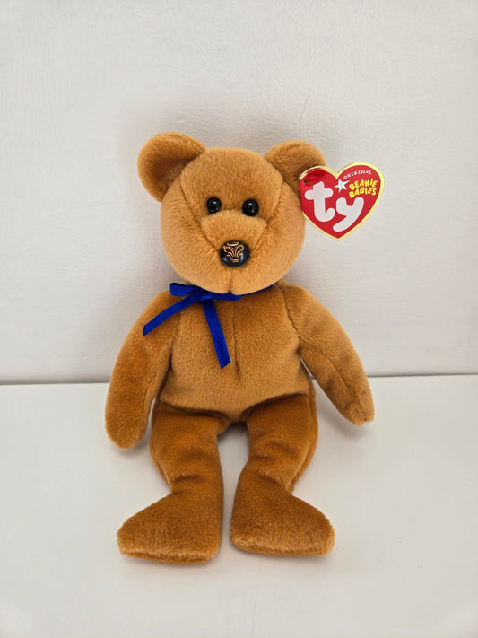 Ty Beanie Baby “Promise” the Bear *Northwestern Mutual Exclusive —Gold Version *Rare!* (8.5 inch)