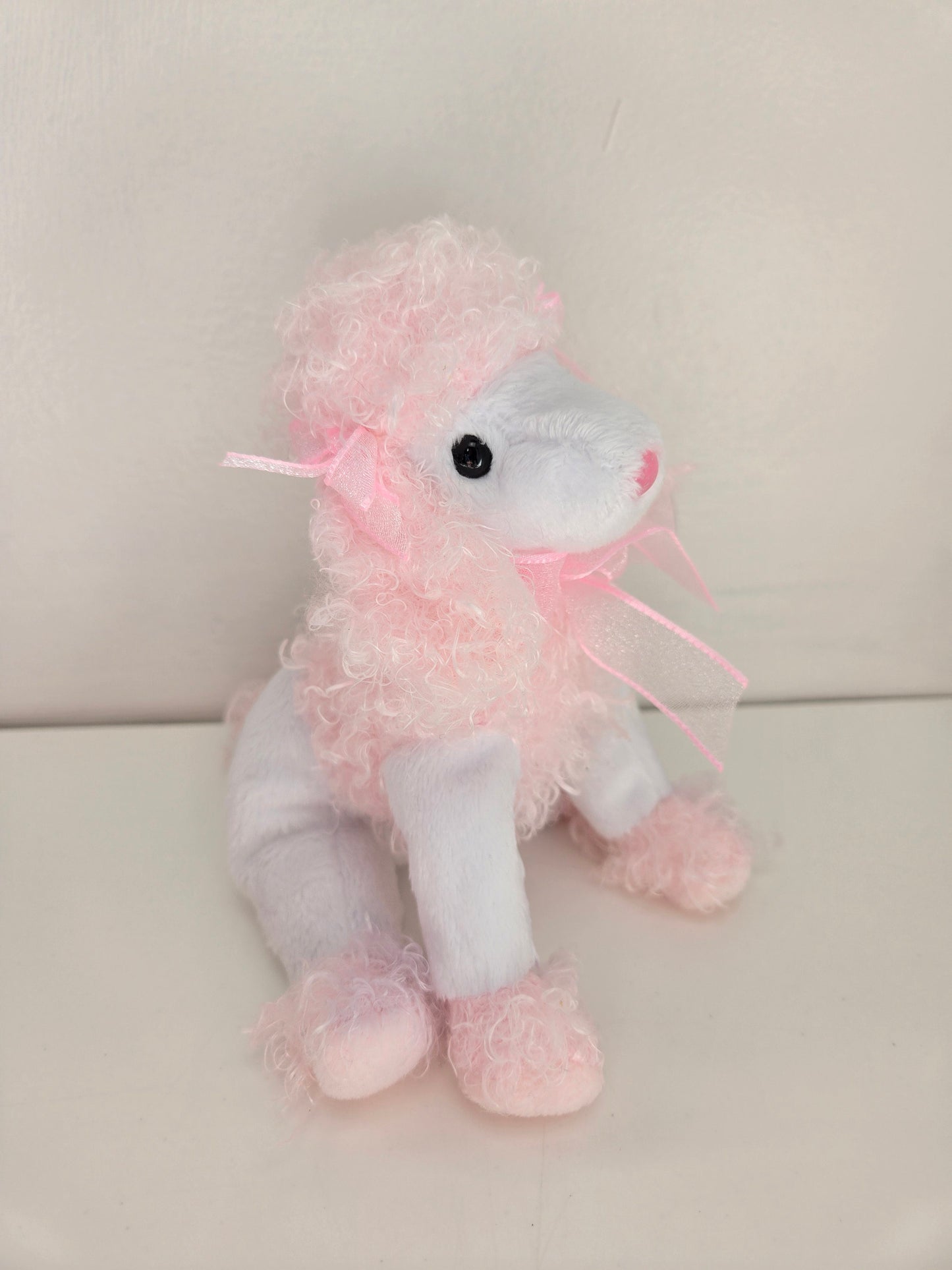 Ty Beanie Baby “Divalightful” the Pink and White Poodle ! (6 inch)