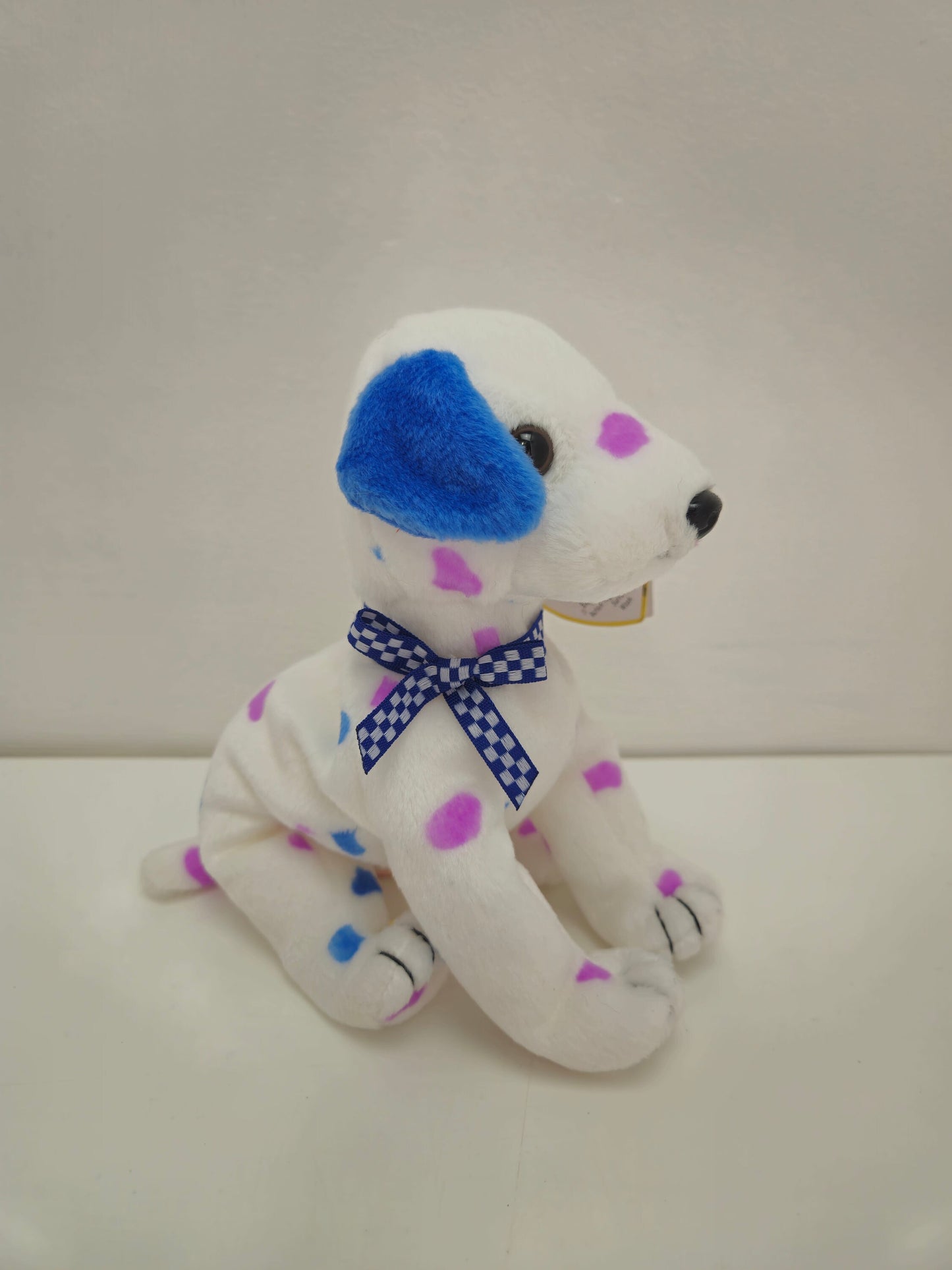 Ty Beanie Baby “Dizzy” the Dalmatian with purple and blue spots - coloured ears version (5.5 inch)