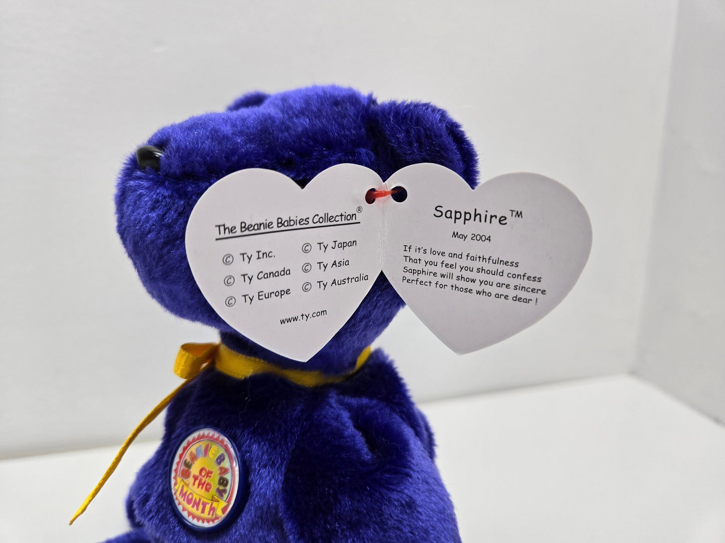 Ty Beanie Baby “Sapphire” the Bear - Beanie Baby of the Month! (8.5 inch)