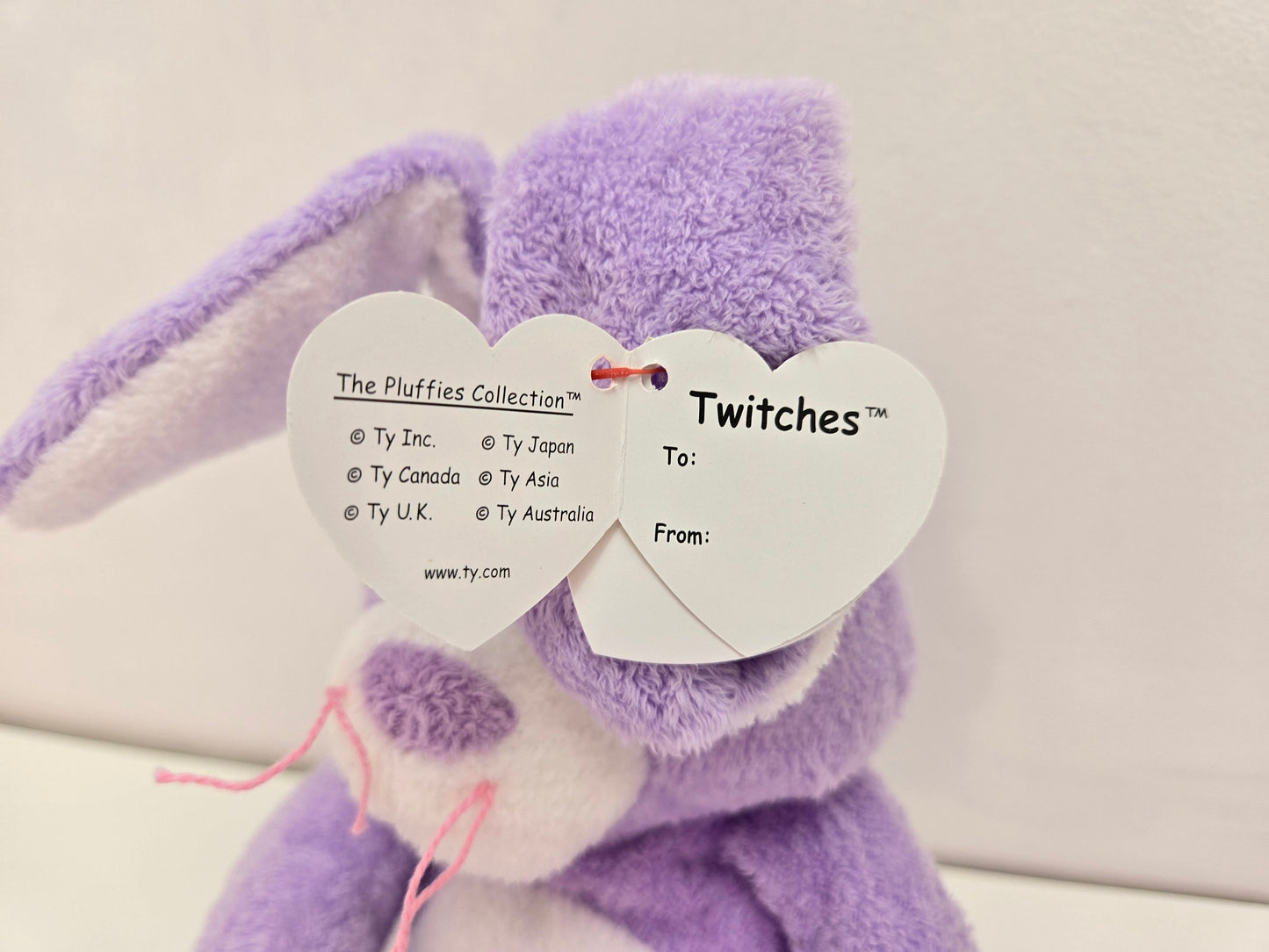 Ty Pluffies “Twitches” the Bunny  *Rare!* (10 inch)