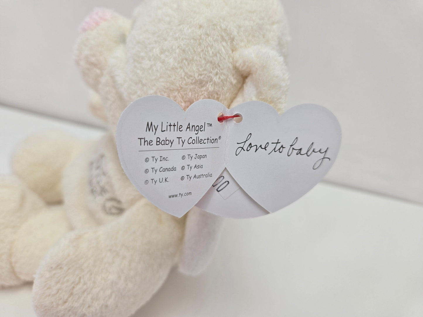 Ty Baby Collection “My Little Angel” the Beige Angel Bear Love to Baby *Rare* (8 inch)