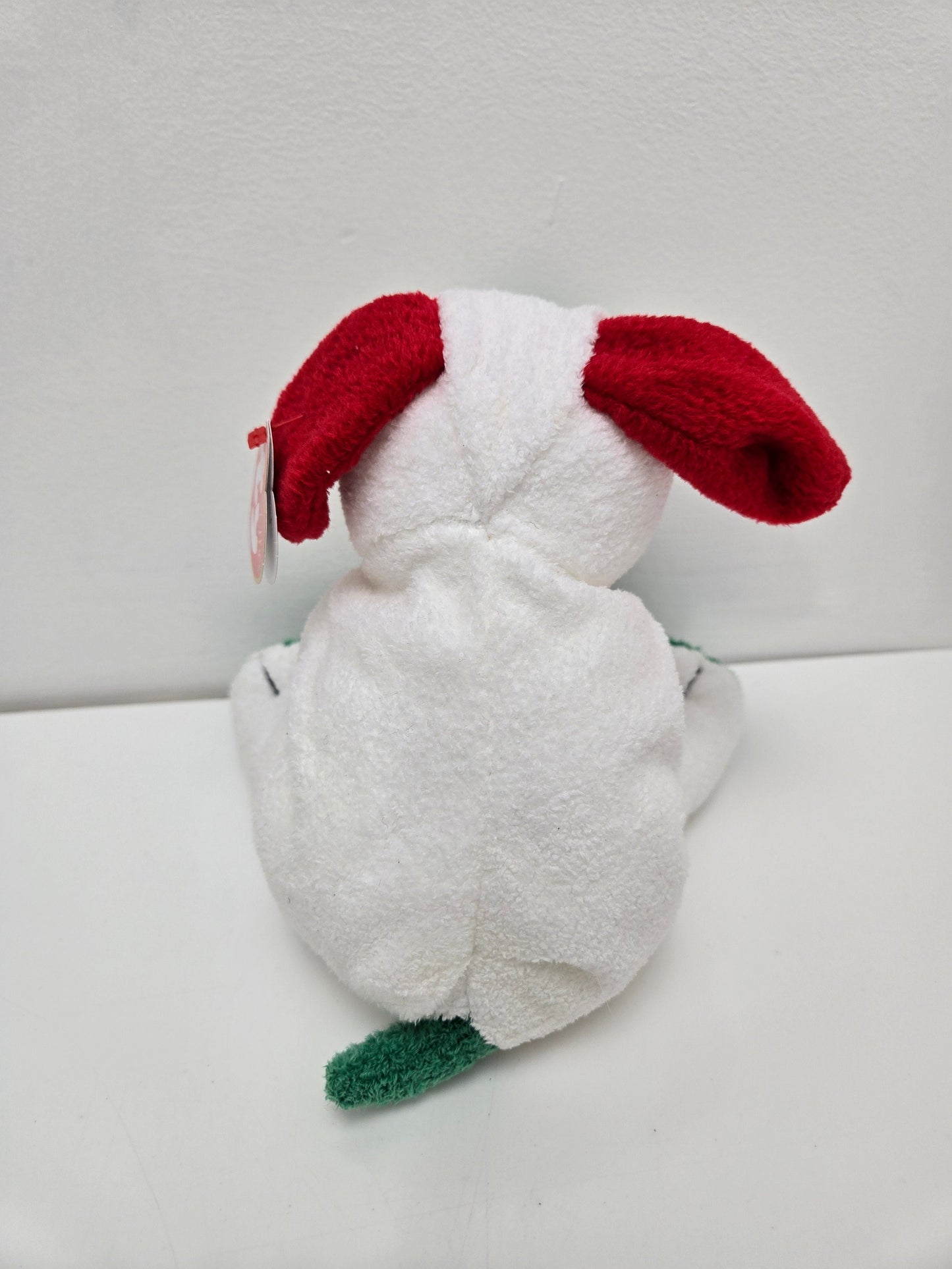 Ty Pluffies Collection “Frost” the Green, White, and Red Holiday Dog (8 inch)