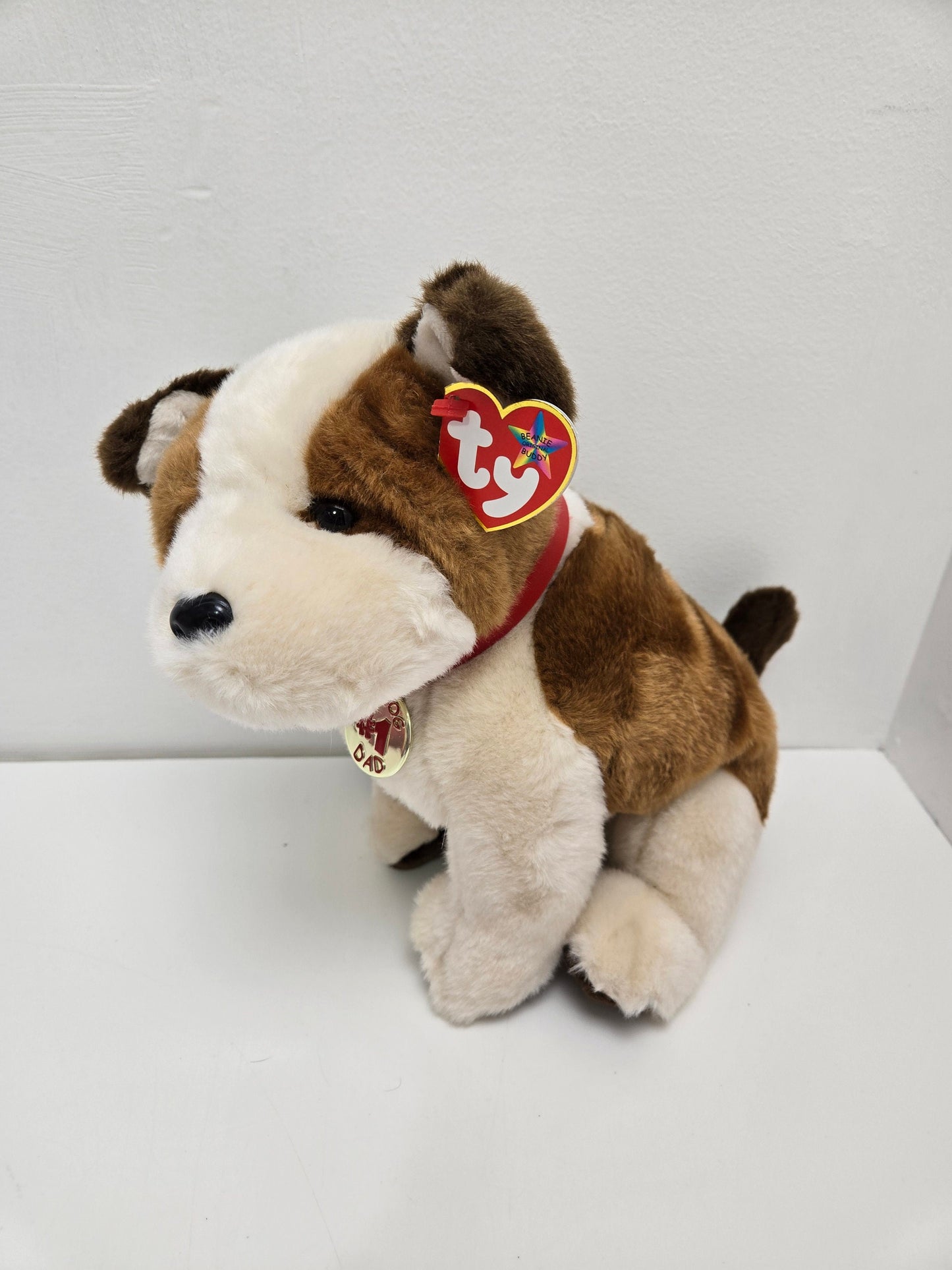 Ty Beanie Buddy “Top Dog” the #1 Dad Bulldog - Gift for Dad (10 inch)