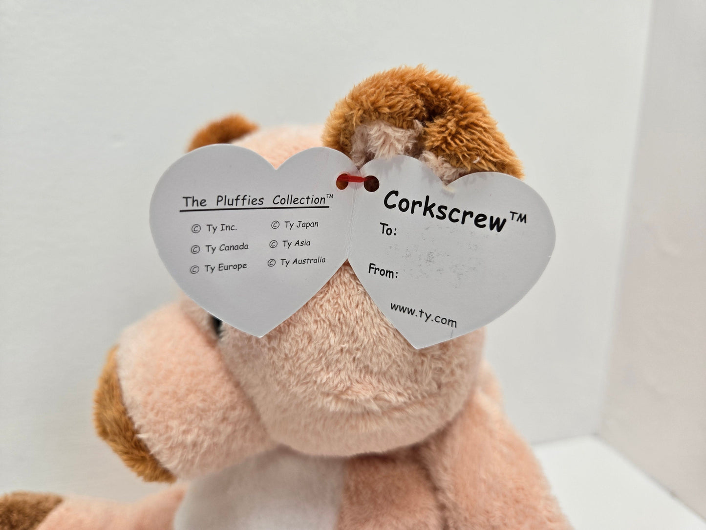 Ty Pluffies Collection “Corkscrew” the Pig  (11 inch)