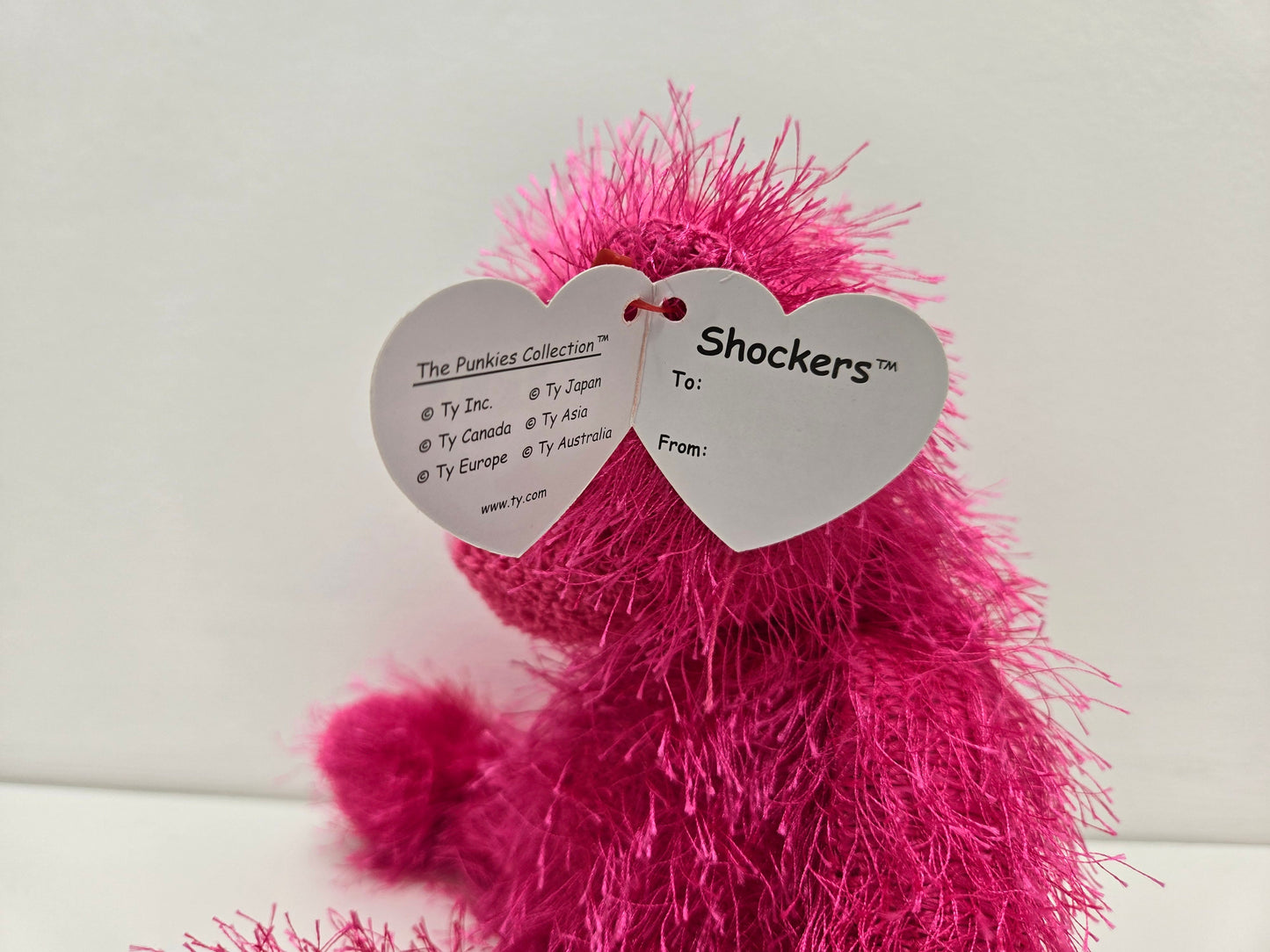 Ty Punkies Collection “Shockers” the Pink Bear (8 inch)