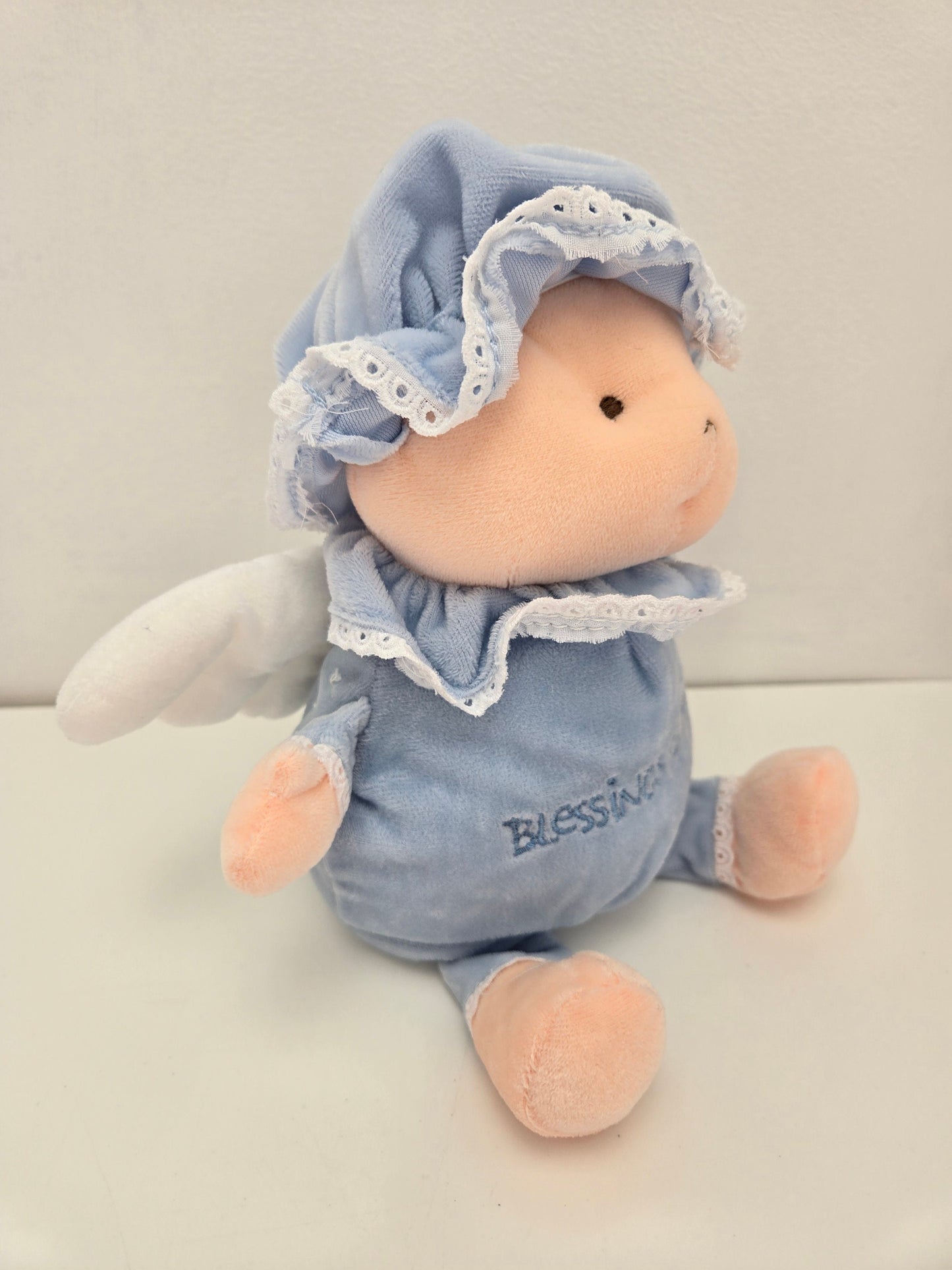 Ty Baby Line “Blessings to Baby” the Blue Angel Baby Doll With Wings - Love to Baby (8 inch)