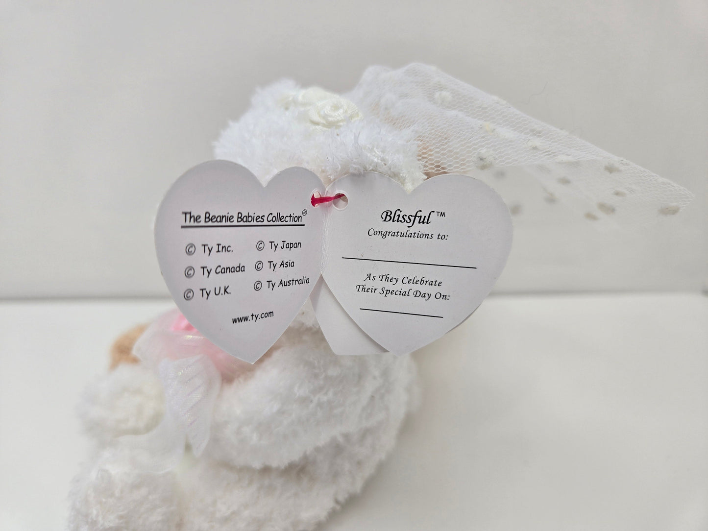 Ty Beanie Baby “Blissful” the Wedding Bear Set (6.5 inch)