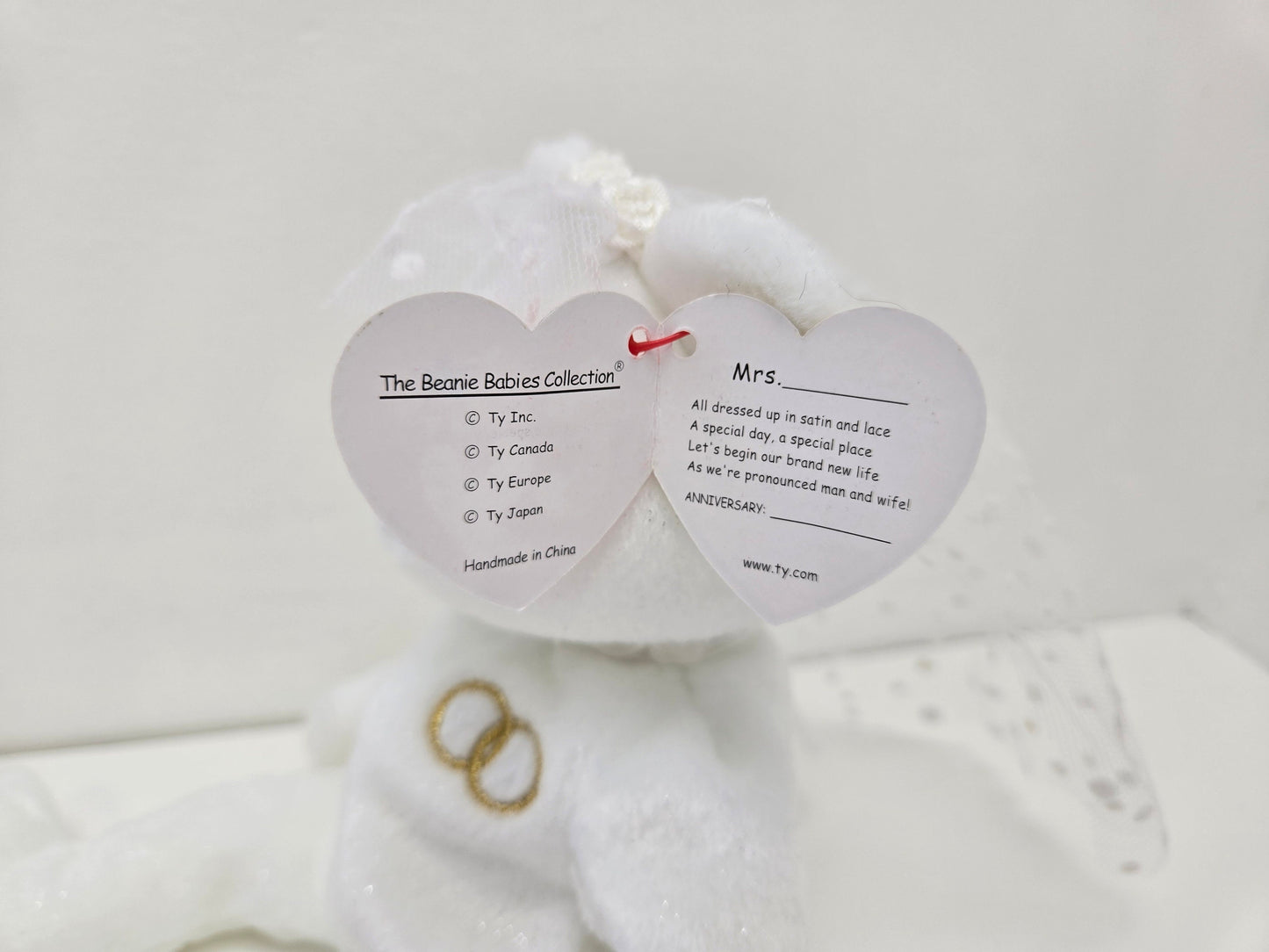 Ty Beanie Baby “Mr.” and “Mrs.” the Husband and Wife Just Married Bears (8 inch)