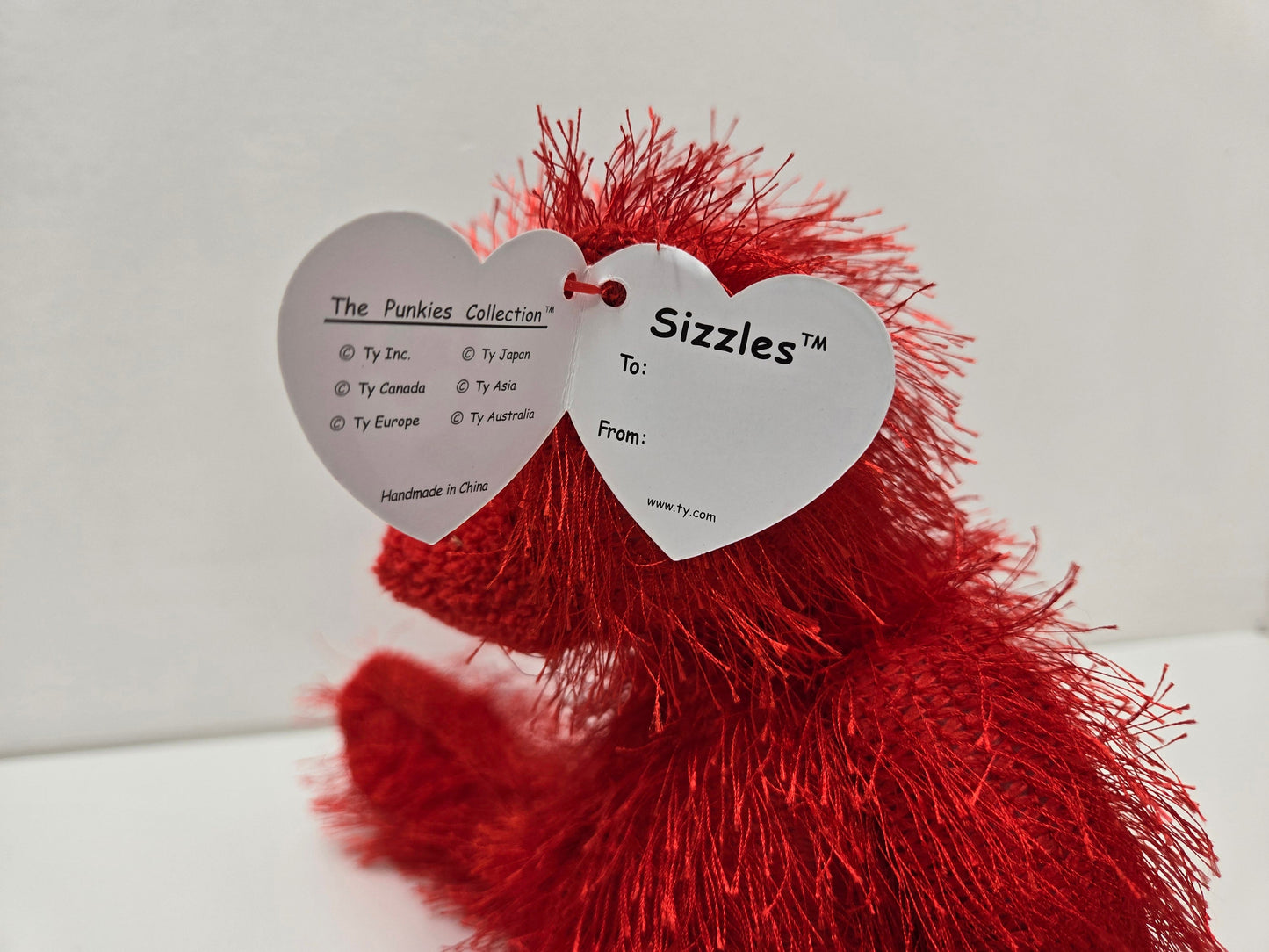 Ty Punkies Collection “Sizzles” the Red Bear (8 inch)