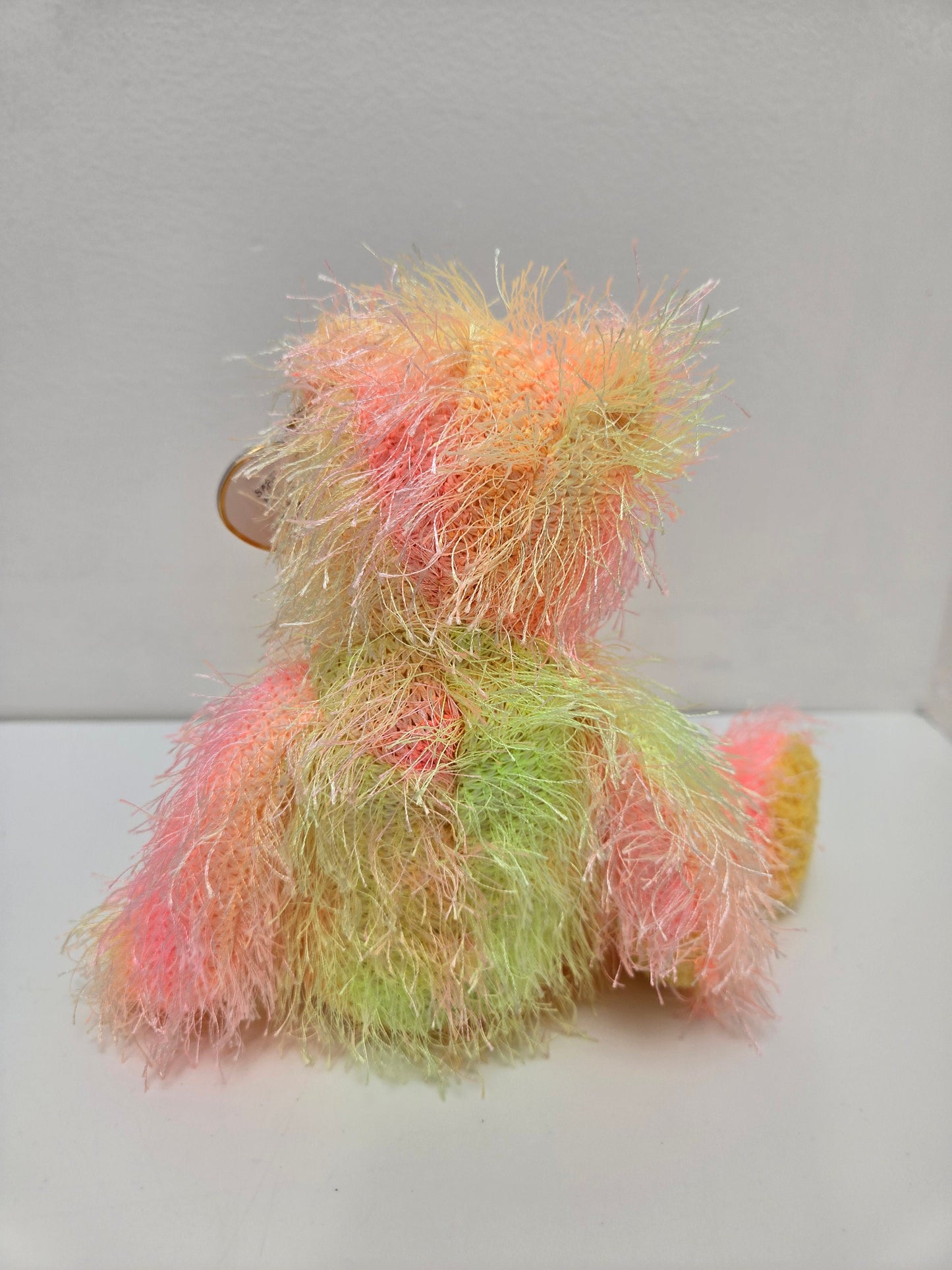 Ty Punkies Collection “Rainbow” the Pink and Yellow Bear (7 inch)