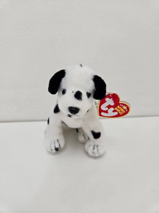 Ty *Keychain* Beanie Baby “Dizzy” the Dalmatian Dog - SMALL Metal Key Clip (4 inch)