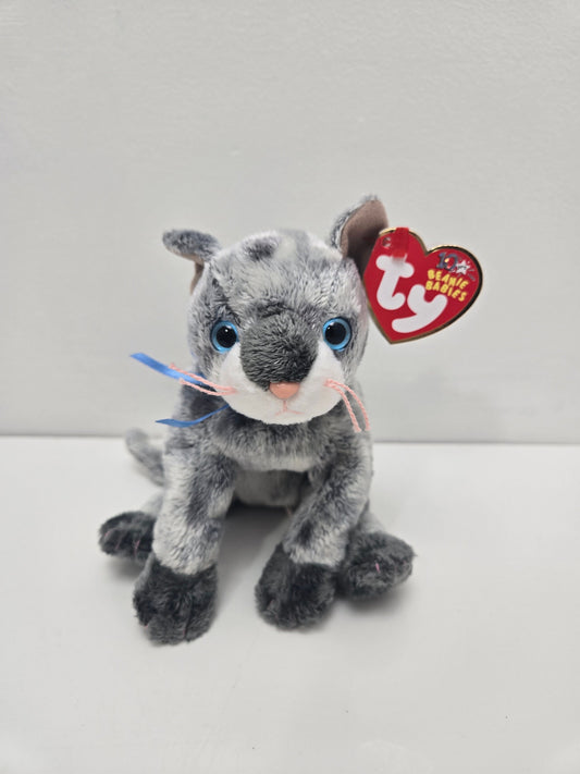 Ty Beanie Baby Cat “Frisco” the Grey Tabby Cat! *Rare* (7 inch)