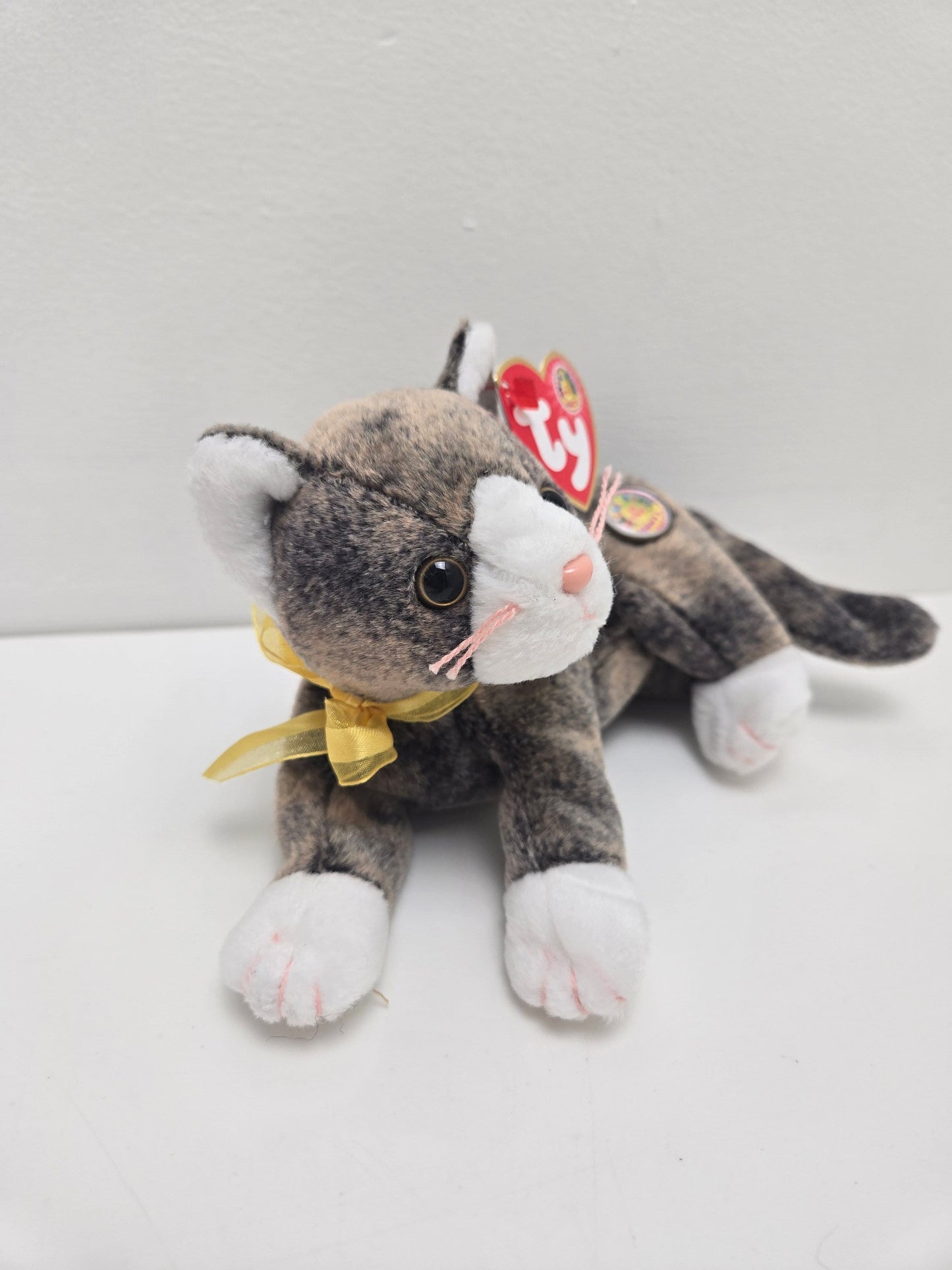 Ty Beanie Baby  “Cappuccino” the brown and white kitty cat! Beanie Baby of the Month (8 inch)