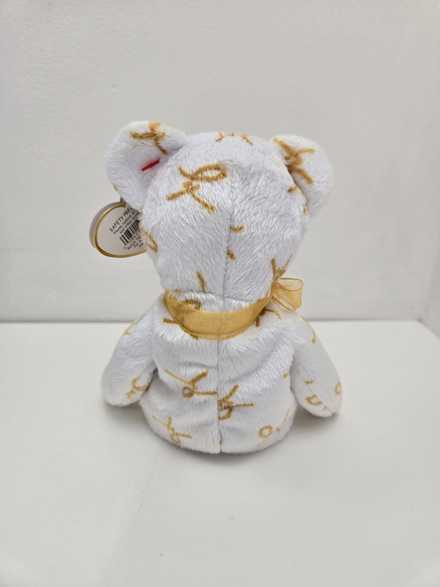 Ty Beanie Baby “Signature Bear” Gold and White Bear (8.5 inch)