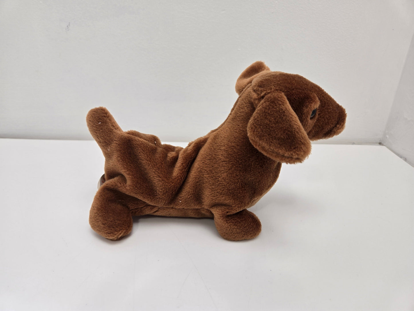 Ty Beanie Baby “Weenie” the Wiener Dog / Dachshund ! Stinky Tush Tag Error!  (7.5 inch)