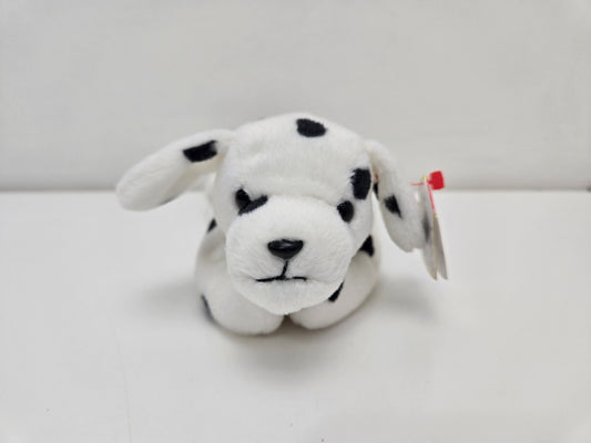 Ty Beanie Baby “Sparky” the Dalmatian with Dotty Tush Tag Error!  (7.5 inch)