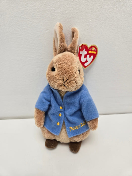 Ty Beanie Baby “The Tale of Peter Rabbit” - UK Exclusive with Harrods Tag and Gold Thread (6 inch)