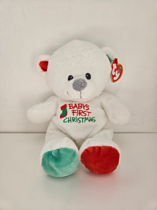 Ty Baby Collection “My Christmas Bear" Baby's First Christmas the Teddy Bear - Love to Baby! (8 inch)