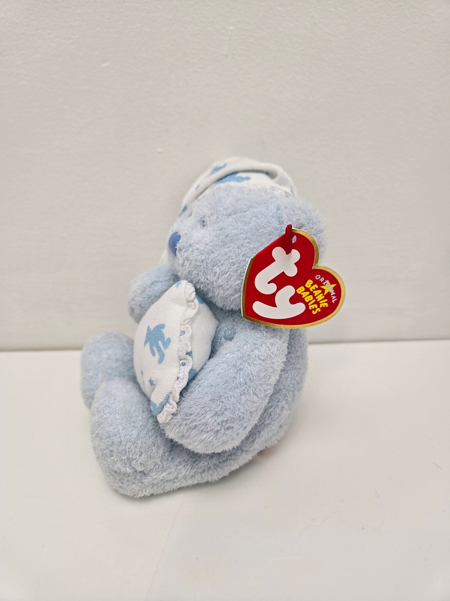 Ty Beanie Baby “Baby Boy” the Bear with PJ Hat and Pillow (6.5 inch)