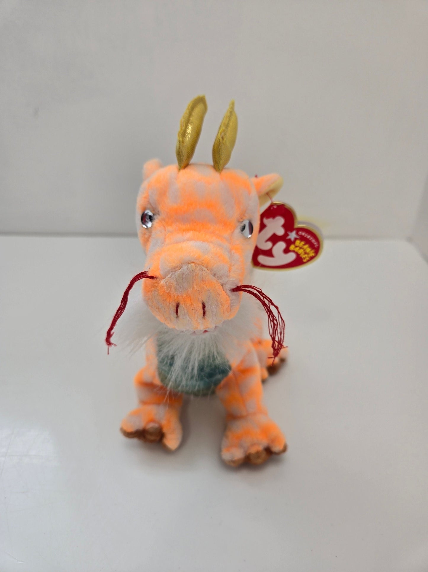 Ty Beanie Baby “Loong” the Orange Dragon - Asia-Pacific Exclusive! *Rare* (12 inch)