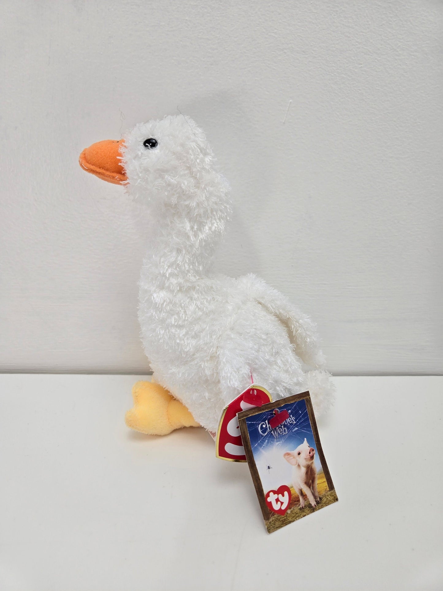 Ty Beanie Baby “Gussy” the Goose! *Rare* Charlotte’s Web Movie Promo! (7.5 inch)